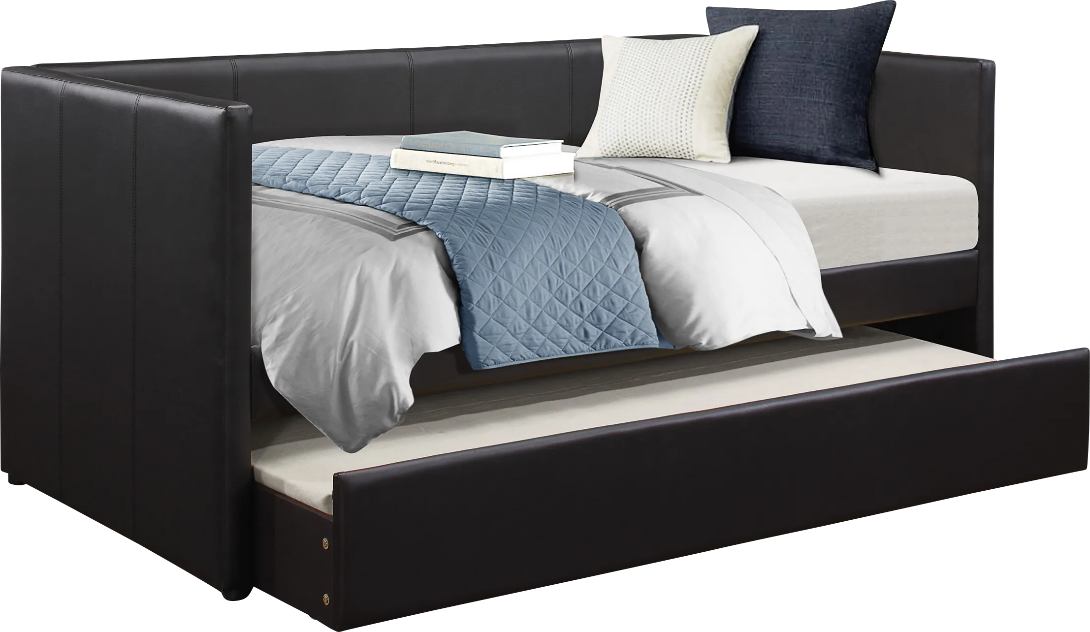 Briery Black Daybed with Trundle