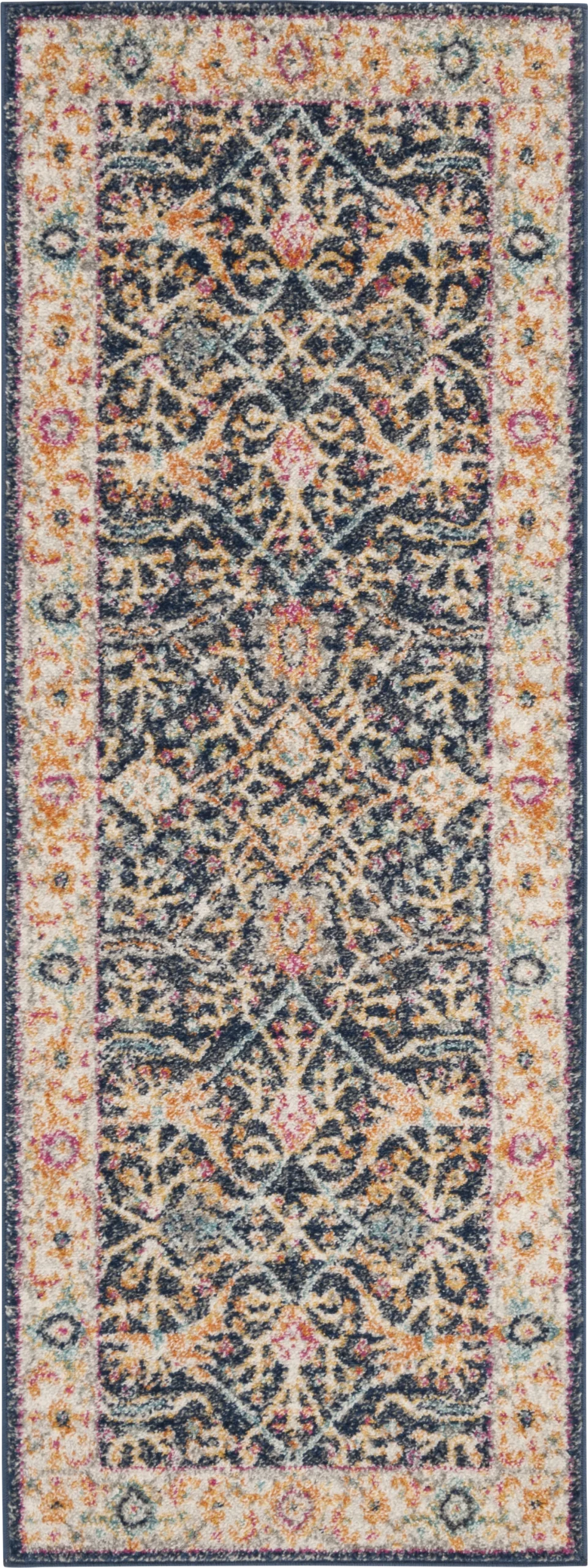 Dasher Lane Navy 2'3 x 8' Runner Rug