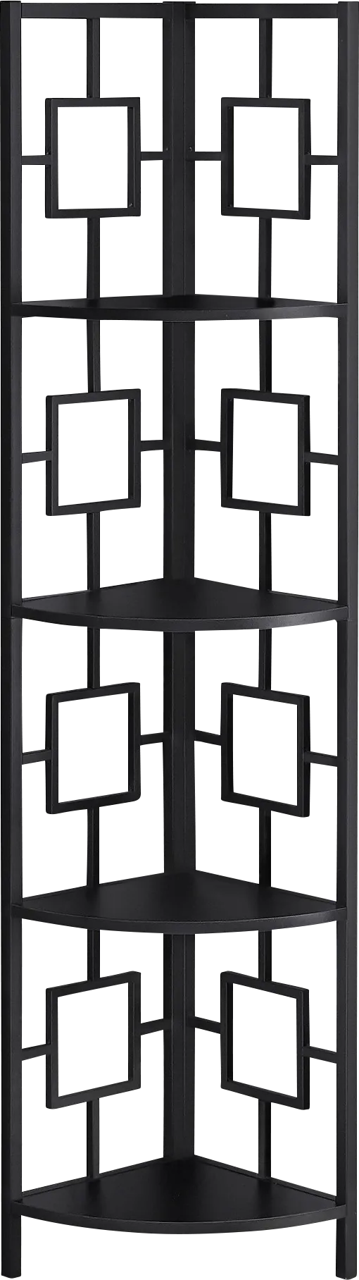 Dorminey Black Bookcase