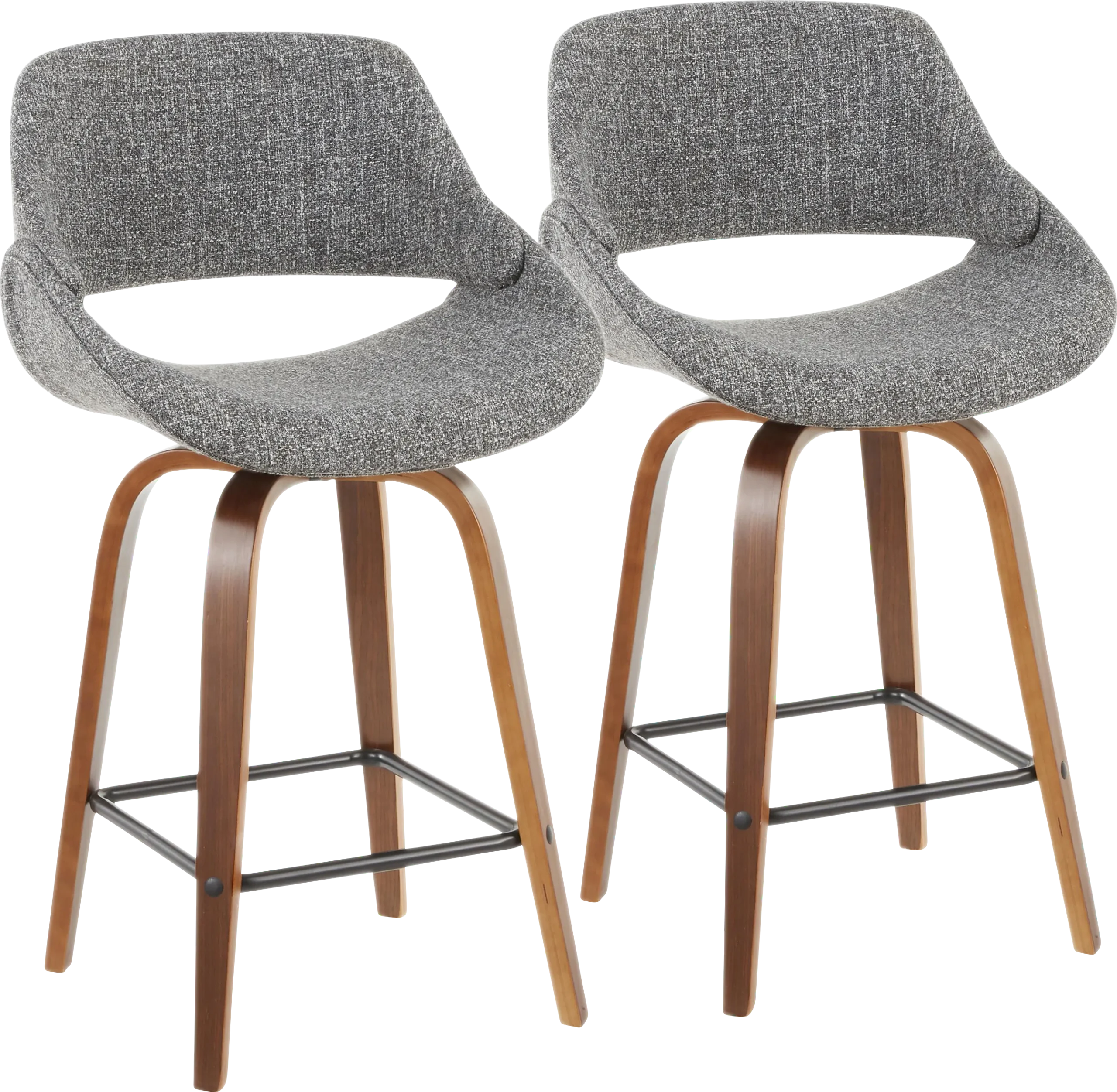 Caliborne Gray Counter Height Stool, Set of 2