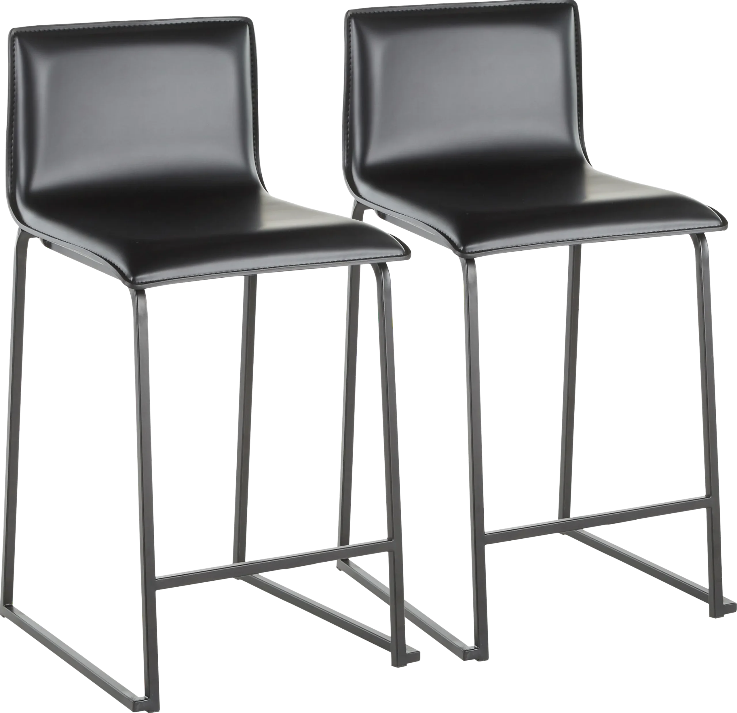 Dannelly Black Counter Height Stool, Set of 2