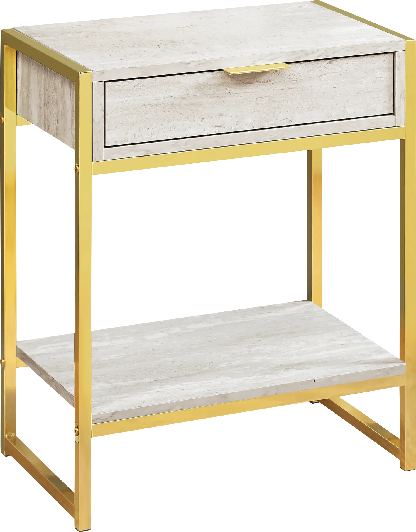 Berrien Gold Accent Table