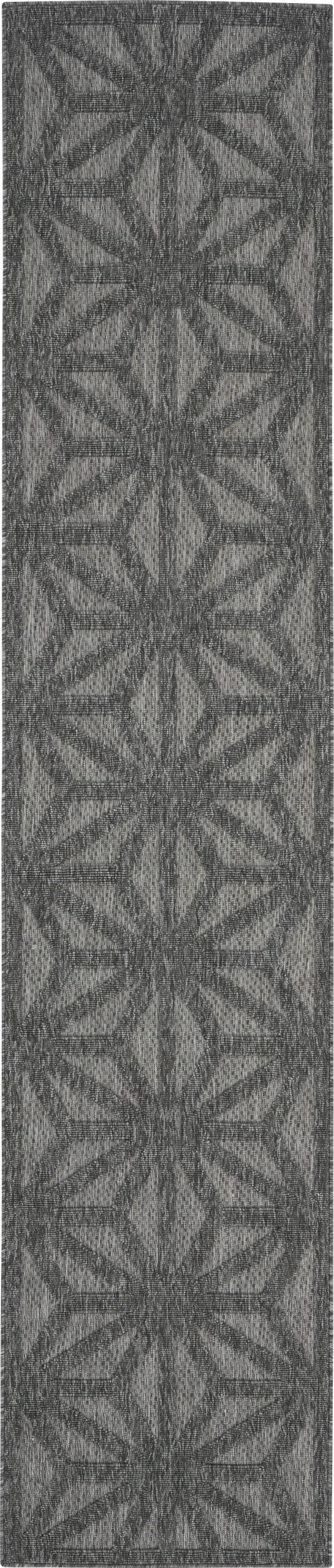 Clarene Dark Gray 2'2 x 10' Runner Indoor/Outdoor Rug