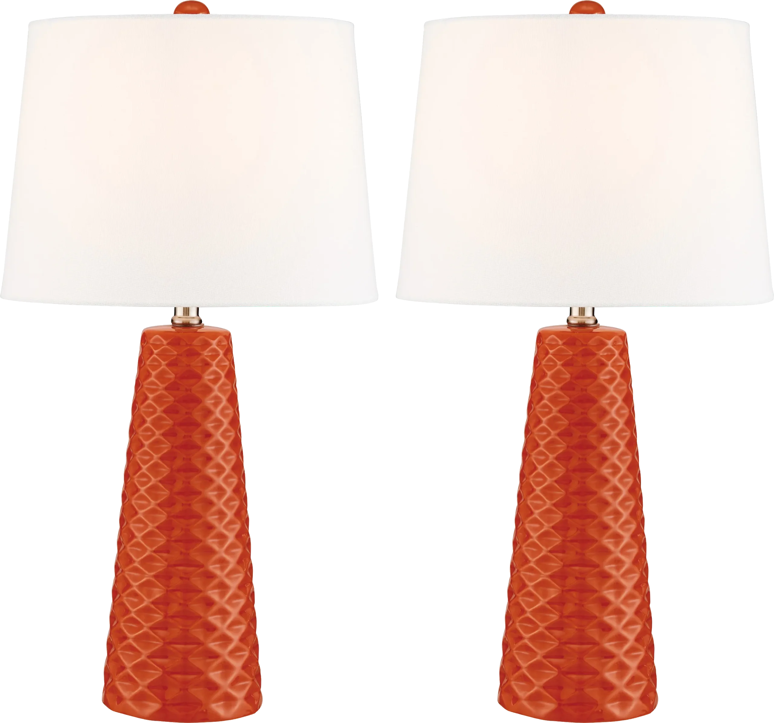 Berryessa Orange Table Lamps, Set of 2