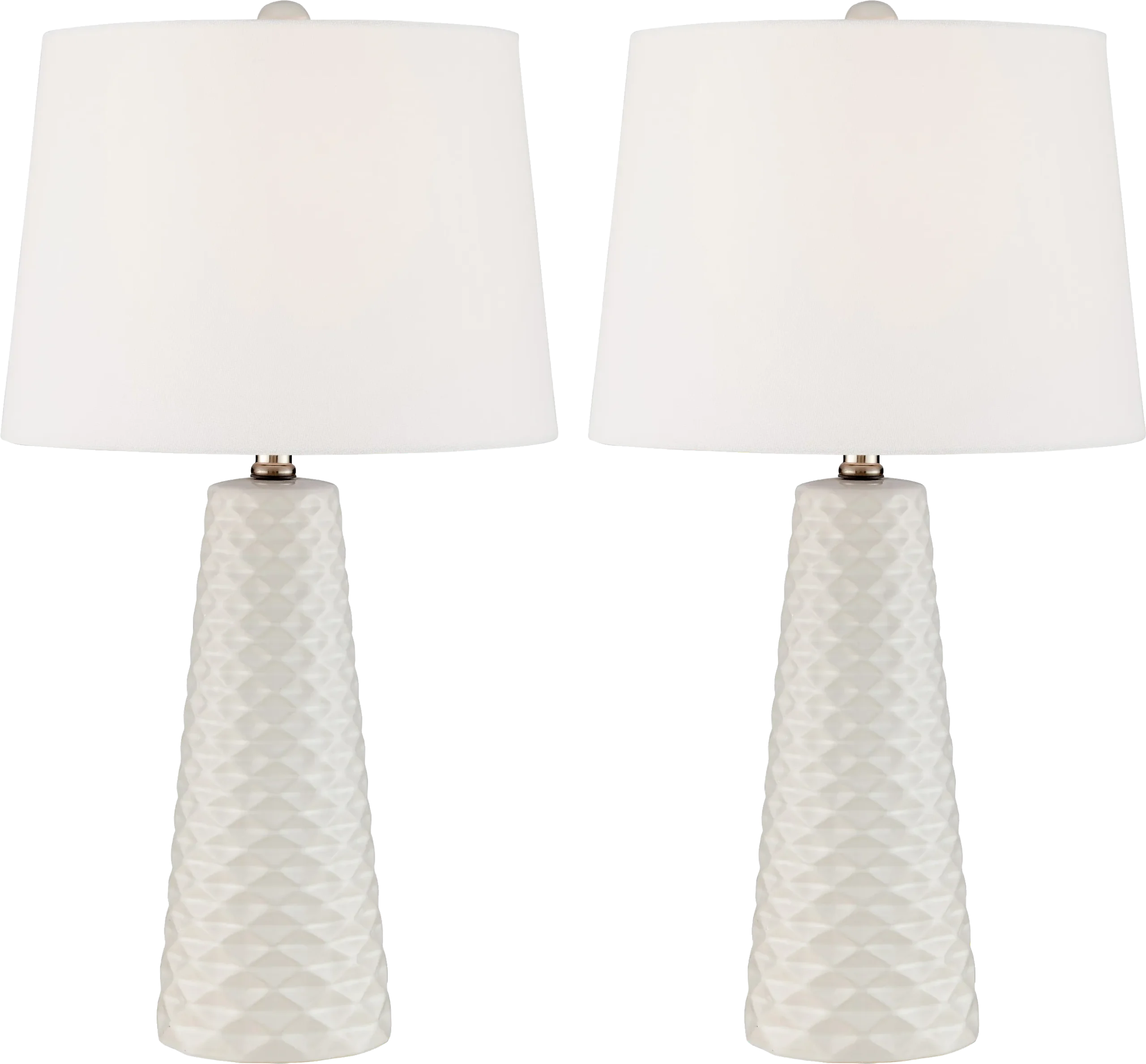 Berryessa White Table Lamps, Set of 2