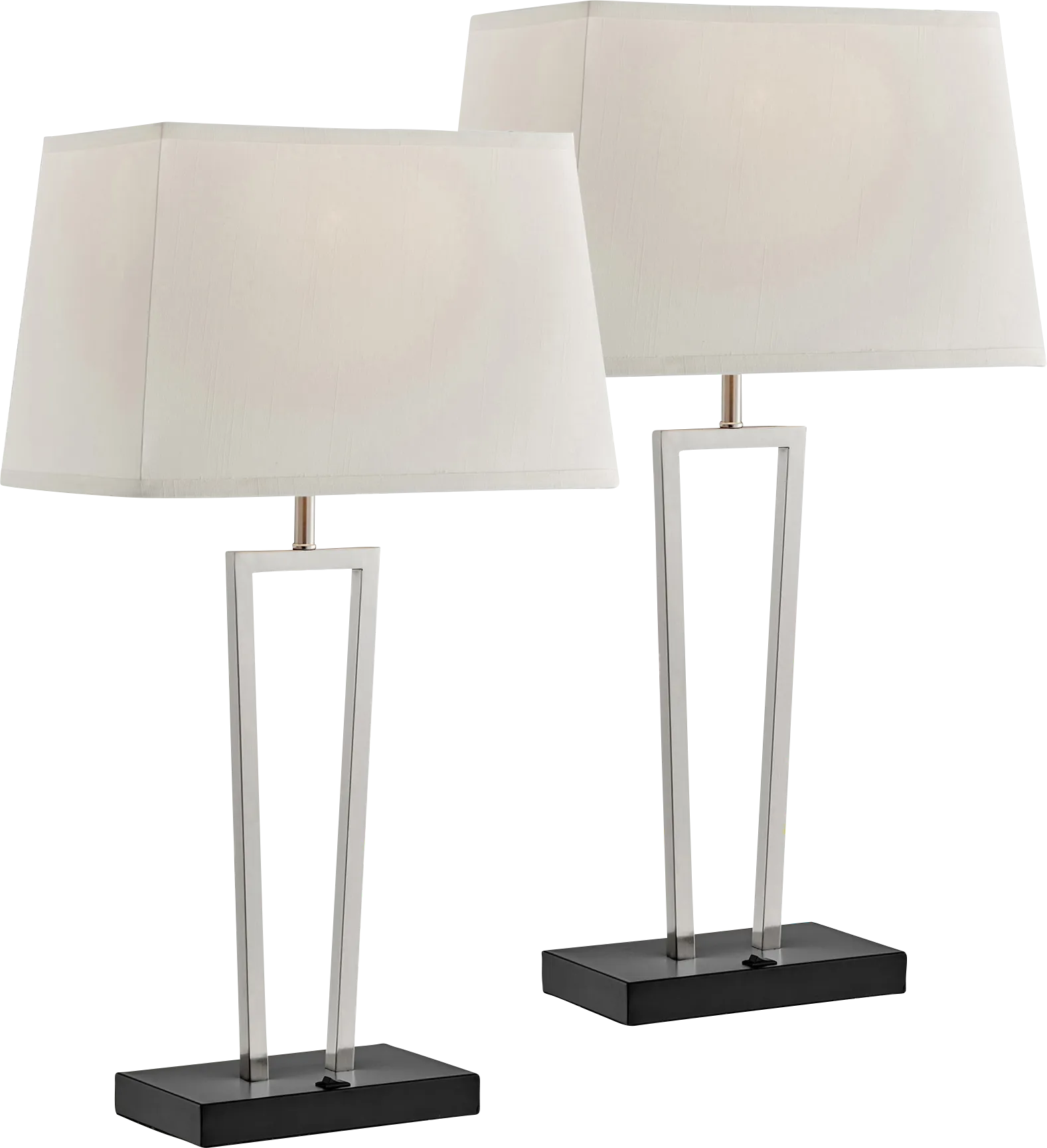Canosa Cove Nickel Table Lamps, Set of 2