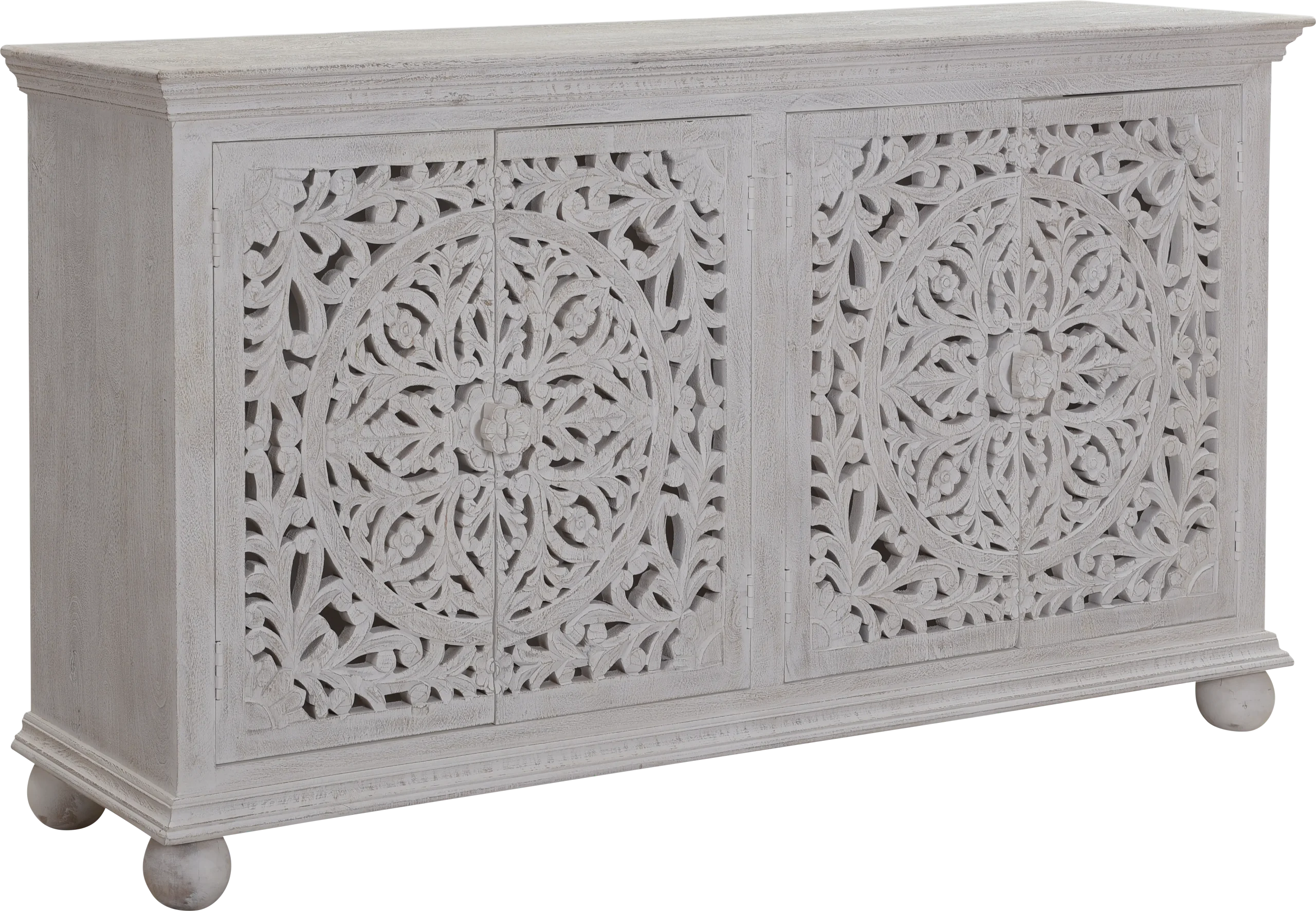 Blasdell White Credenza