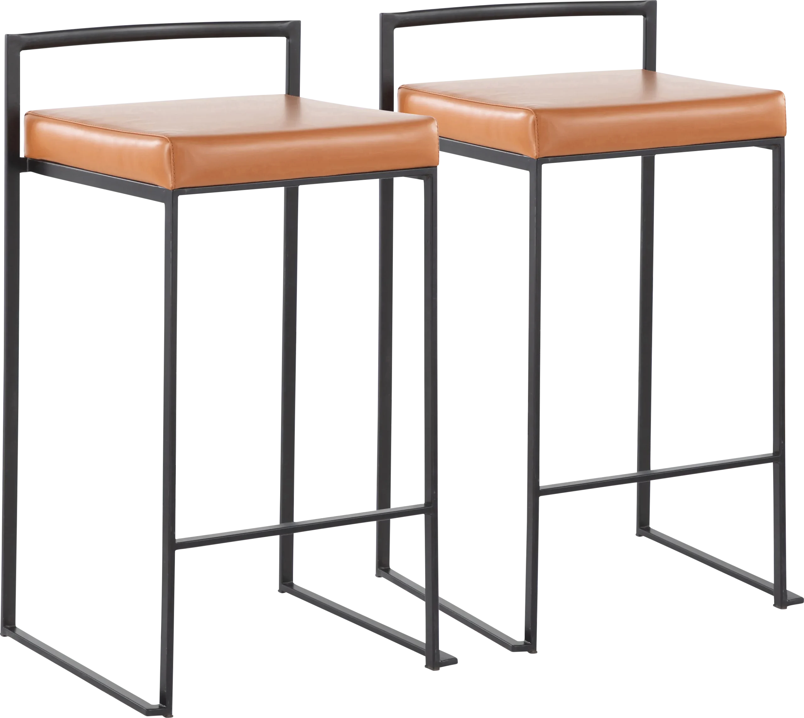 Birdlake III Camel Counter Height Stool, Set of 2