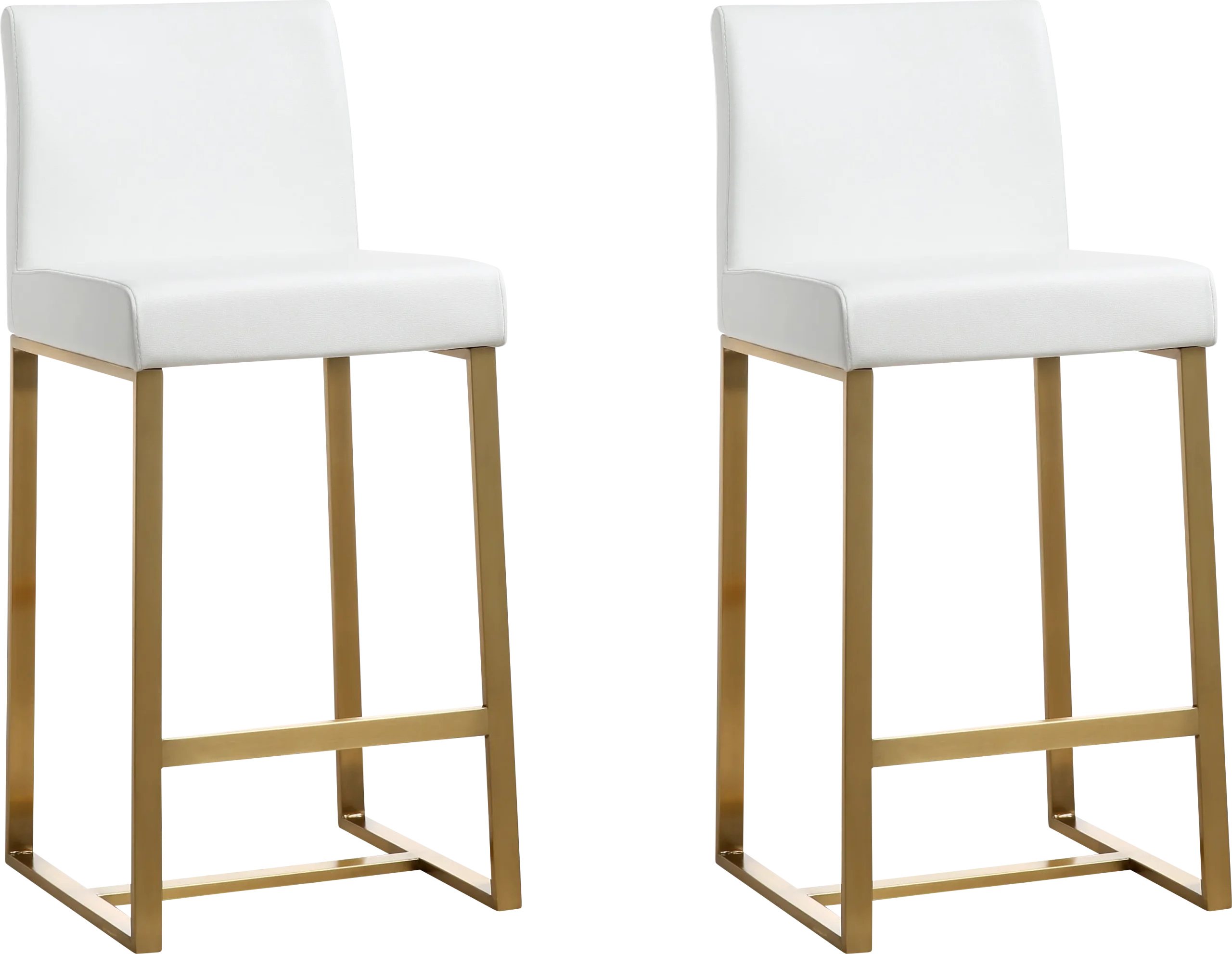 Caliael White Counter Height Stool, Set of 2