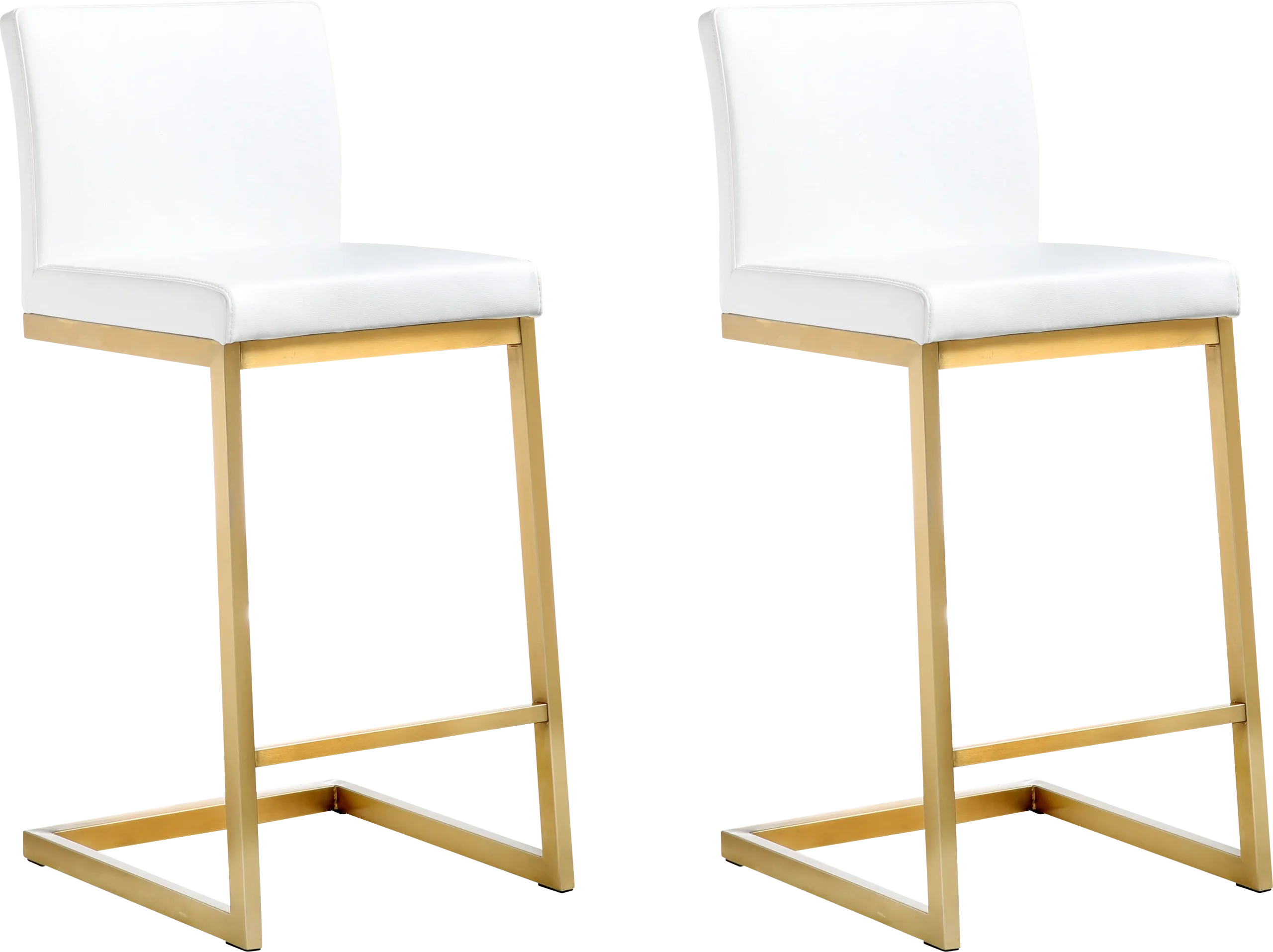 Cailalane White Counter Height Stool, Set of 2