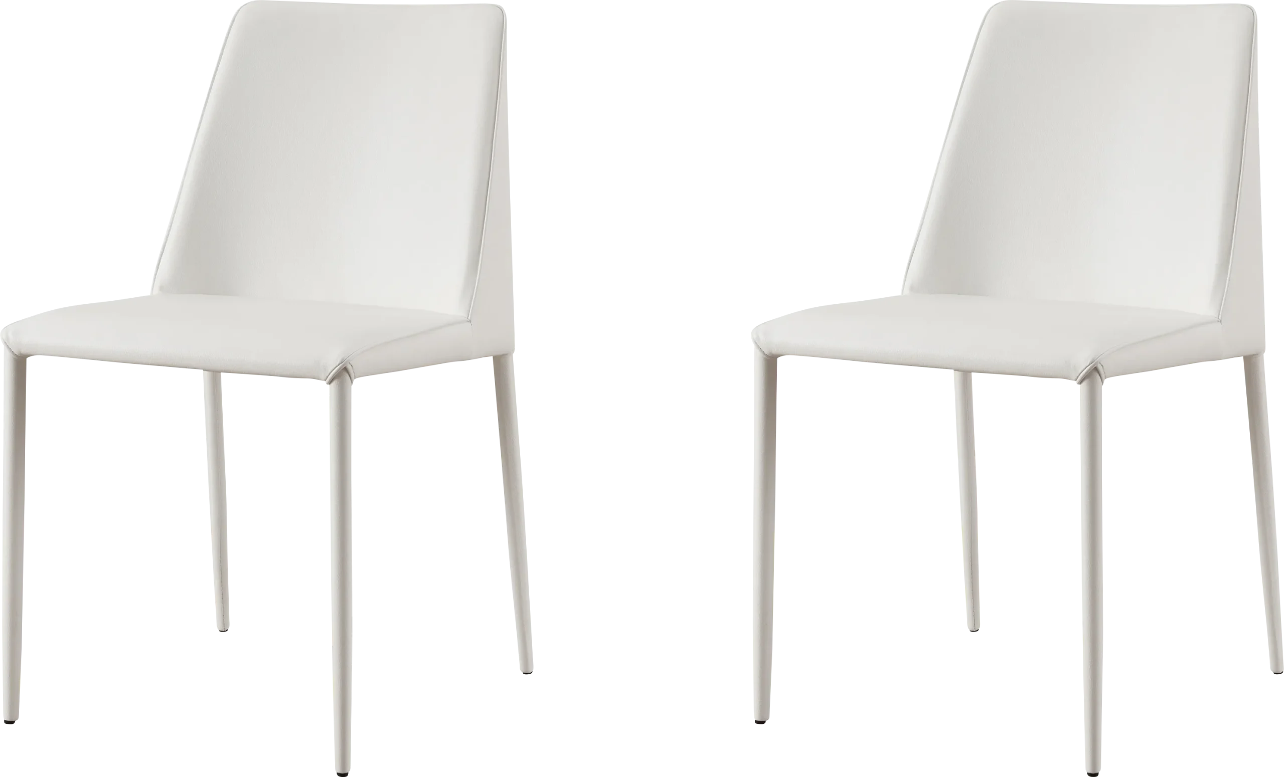 Clayx II White Side Chair, Set of 2