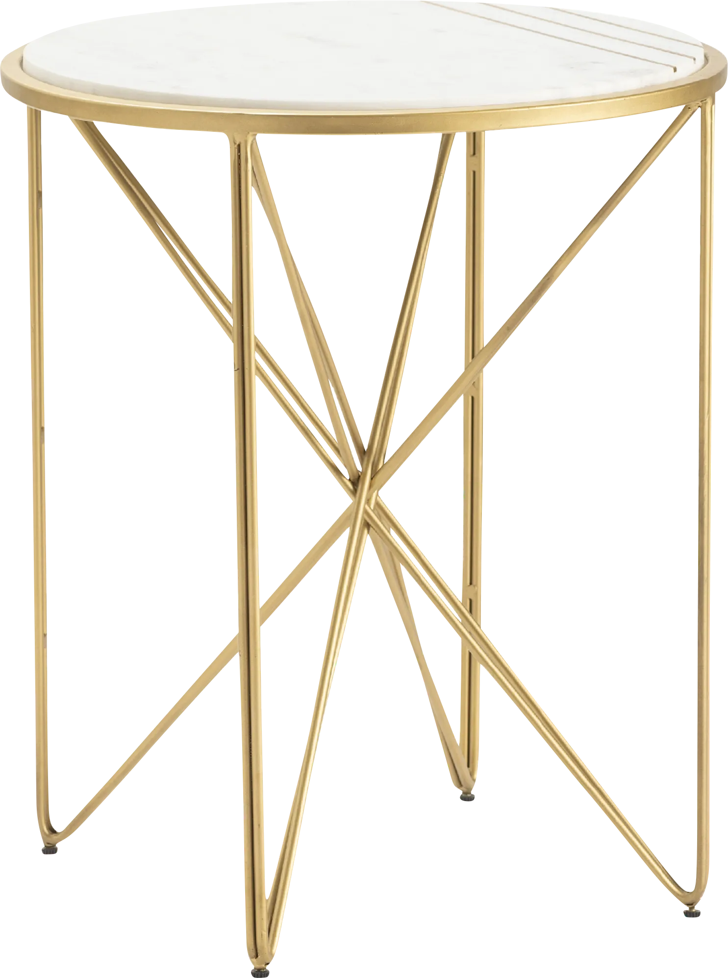 Debina White End Table