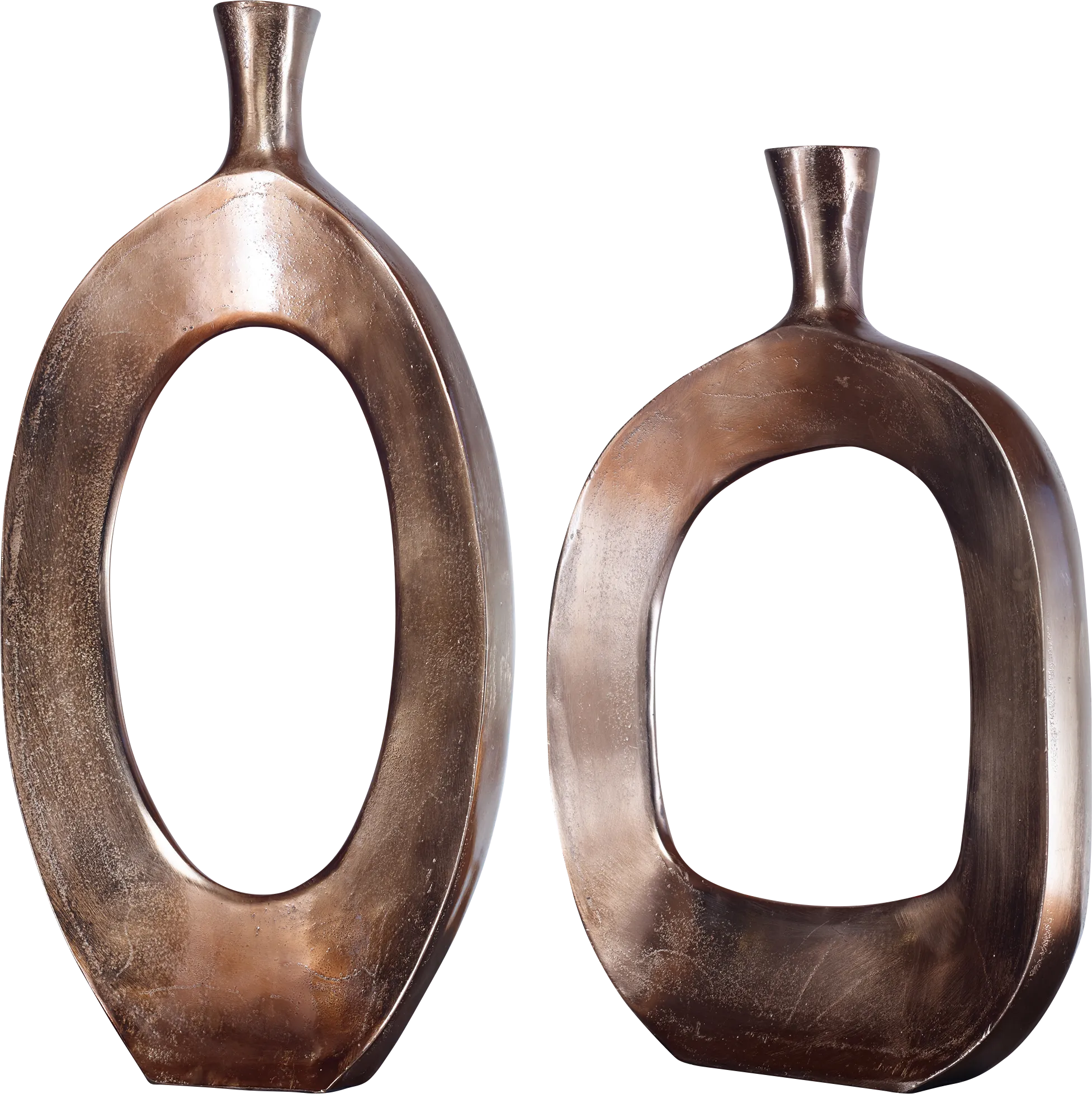 Darrio Bronze Vase, Set of 2