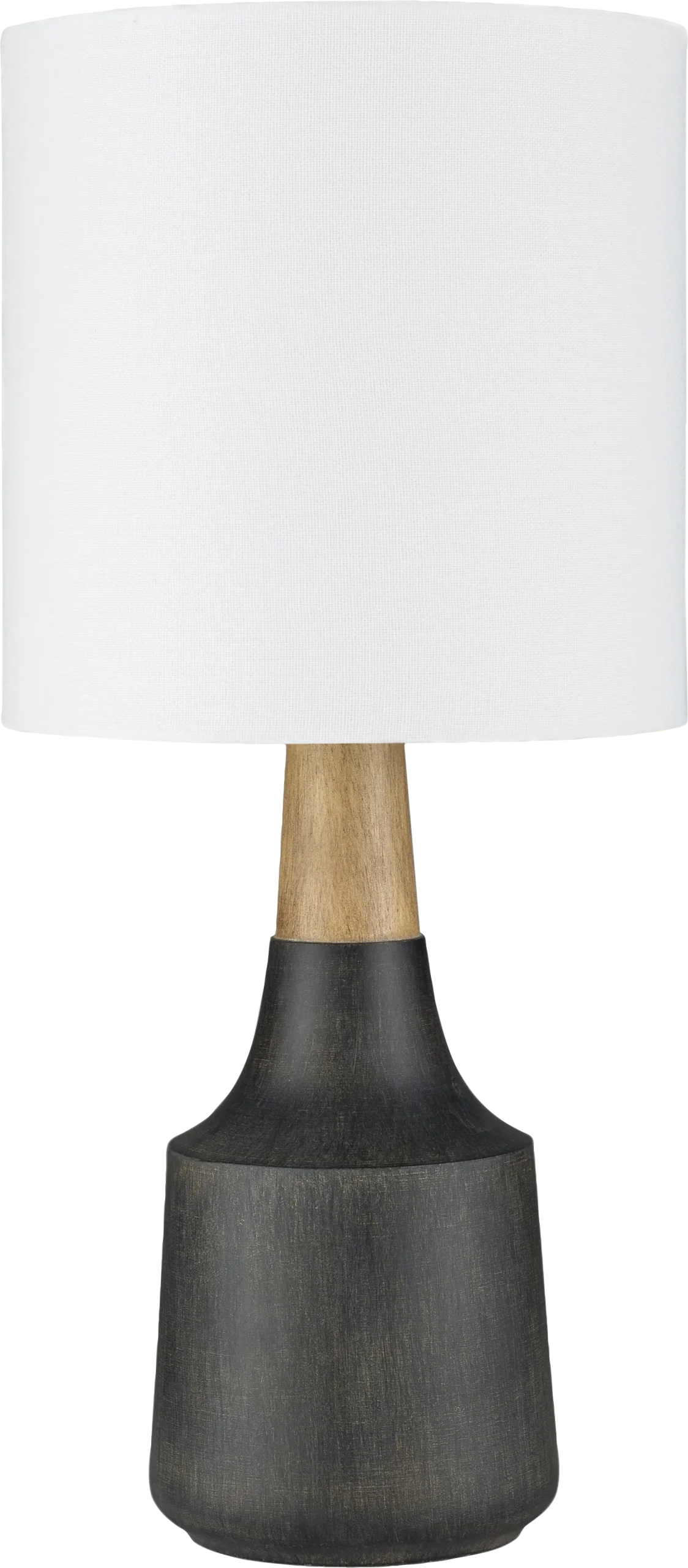 Calcite Circle Black Lamp