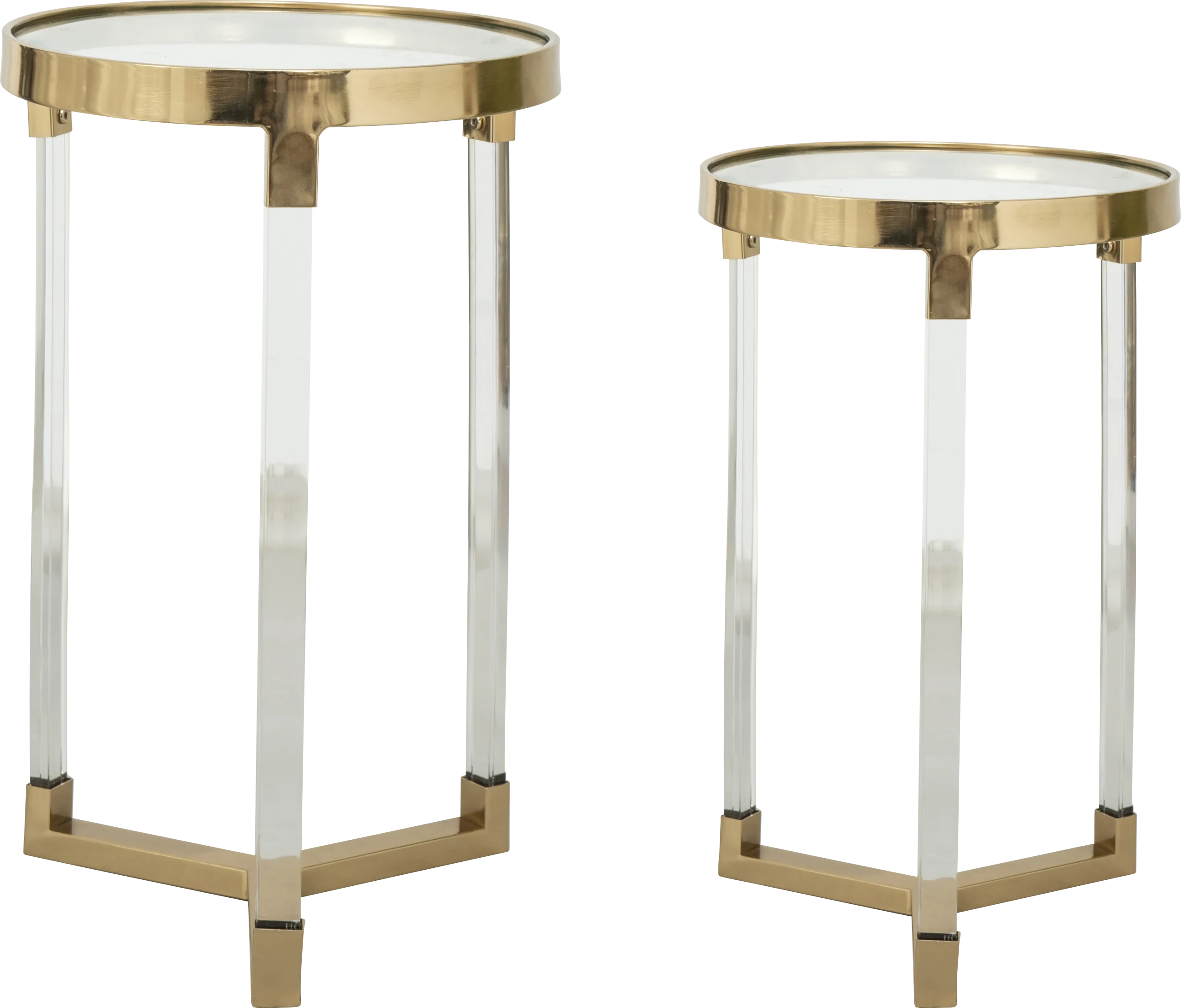 Brinkbum Gold Nesting Tables, Set of 2