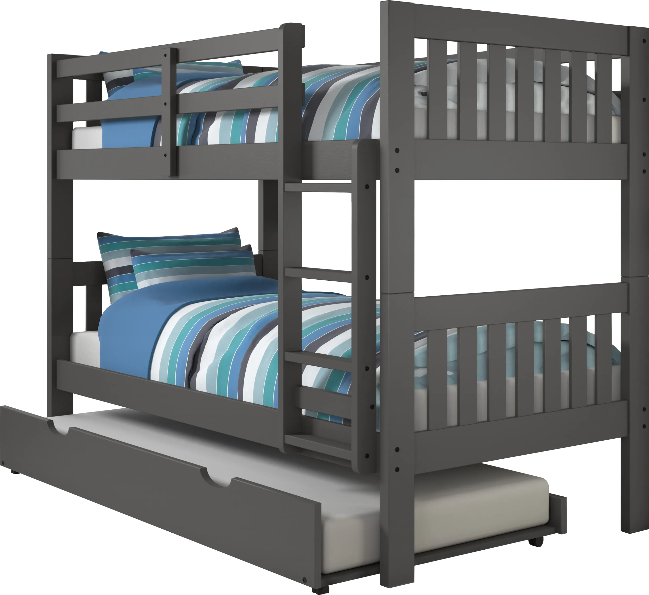Dashill Gray Twin/Twin Step Bunk Bed