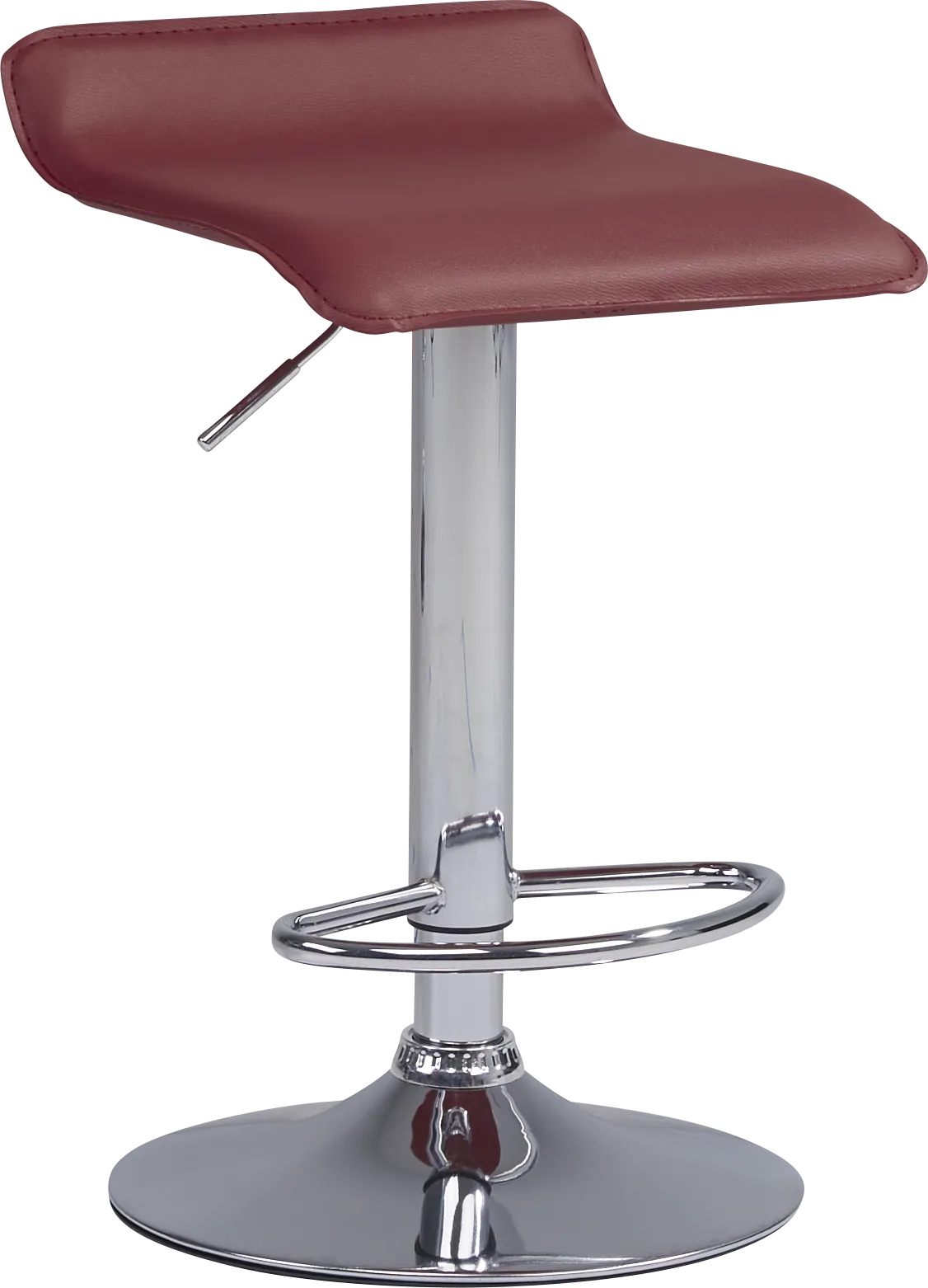 Carey Hills Red Adjustable Barstool