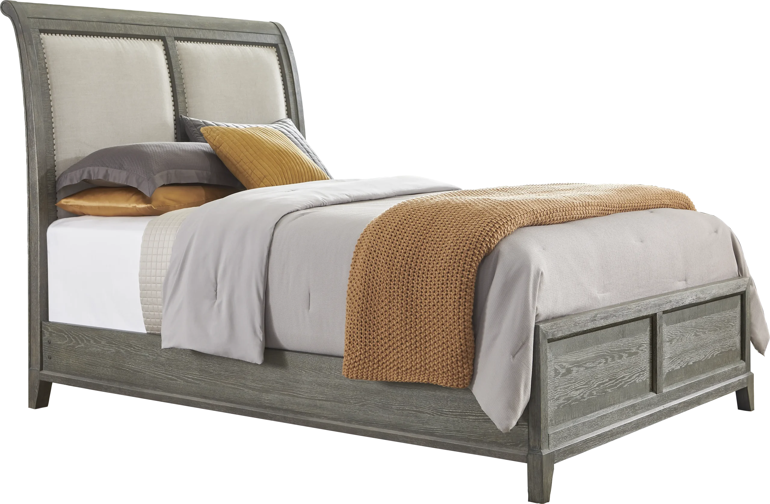 Kailey Park Charcoal 3 Pc Queen Sleigh Bed