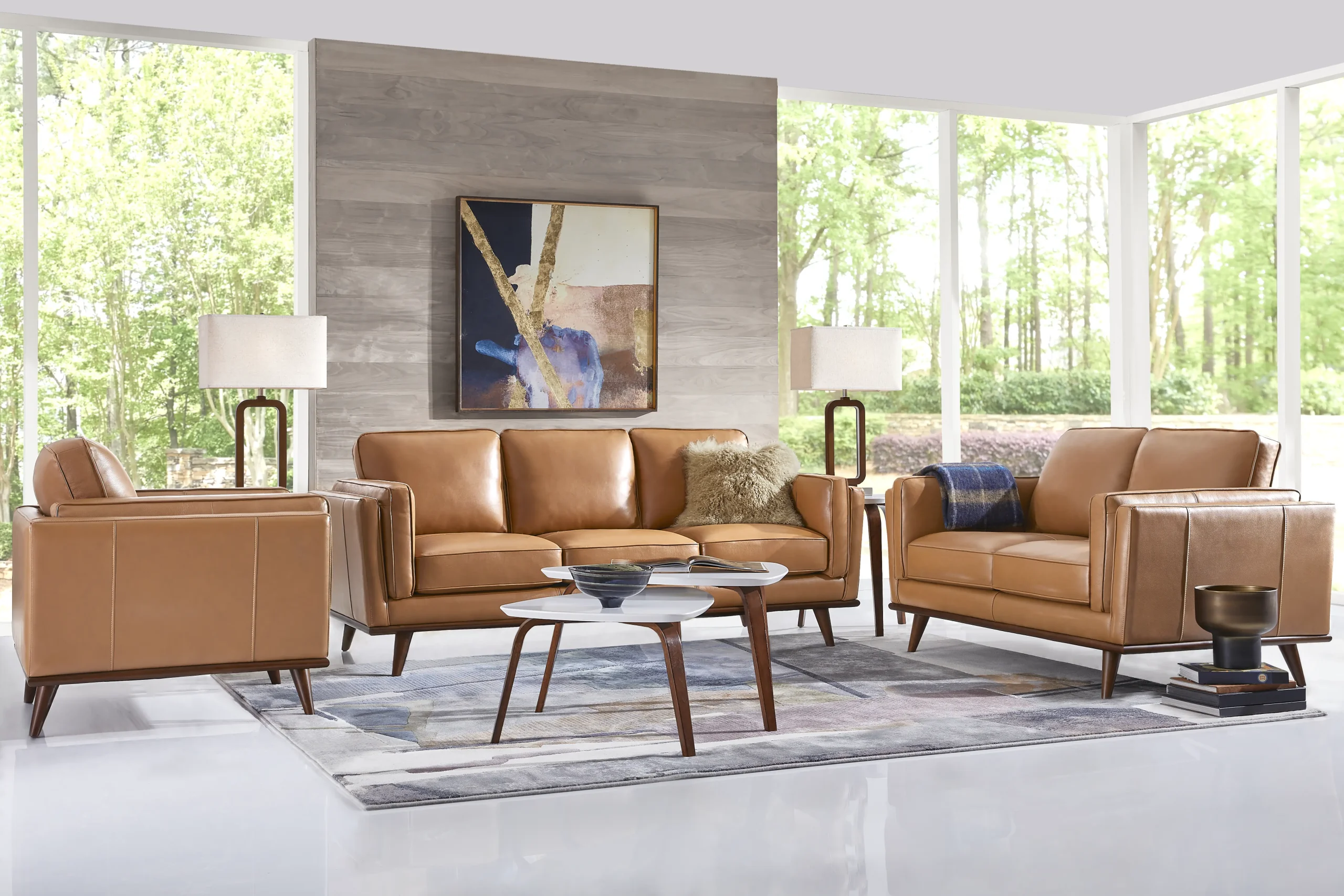 Cassina Way 2 Pc Leather Living Room Set