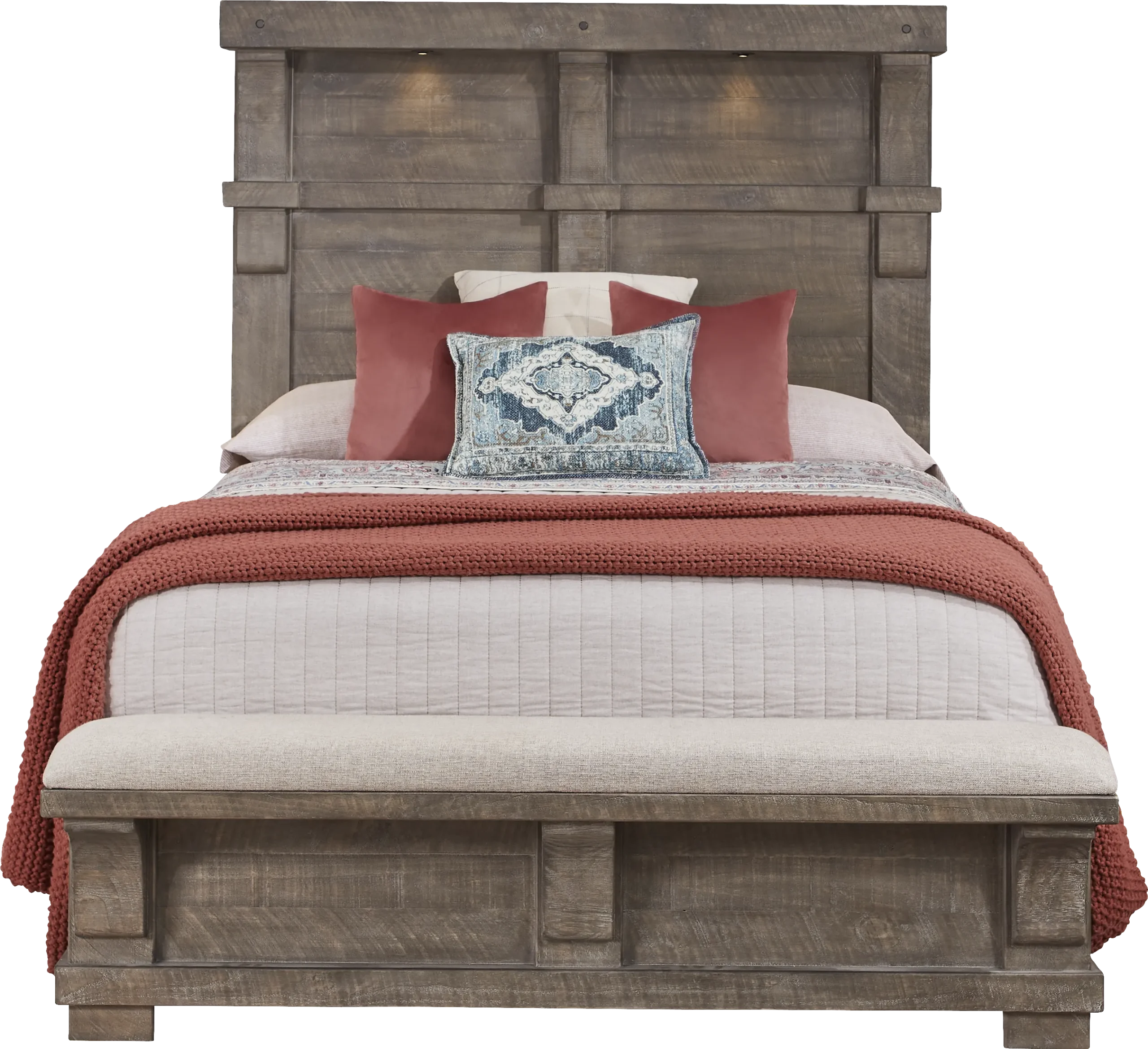 Bretten Crossing Gray 3 Pc Queen Bench Bed