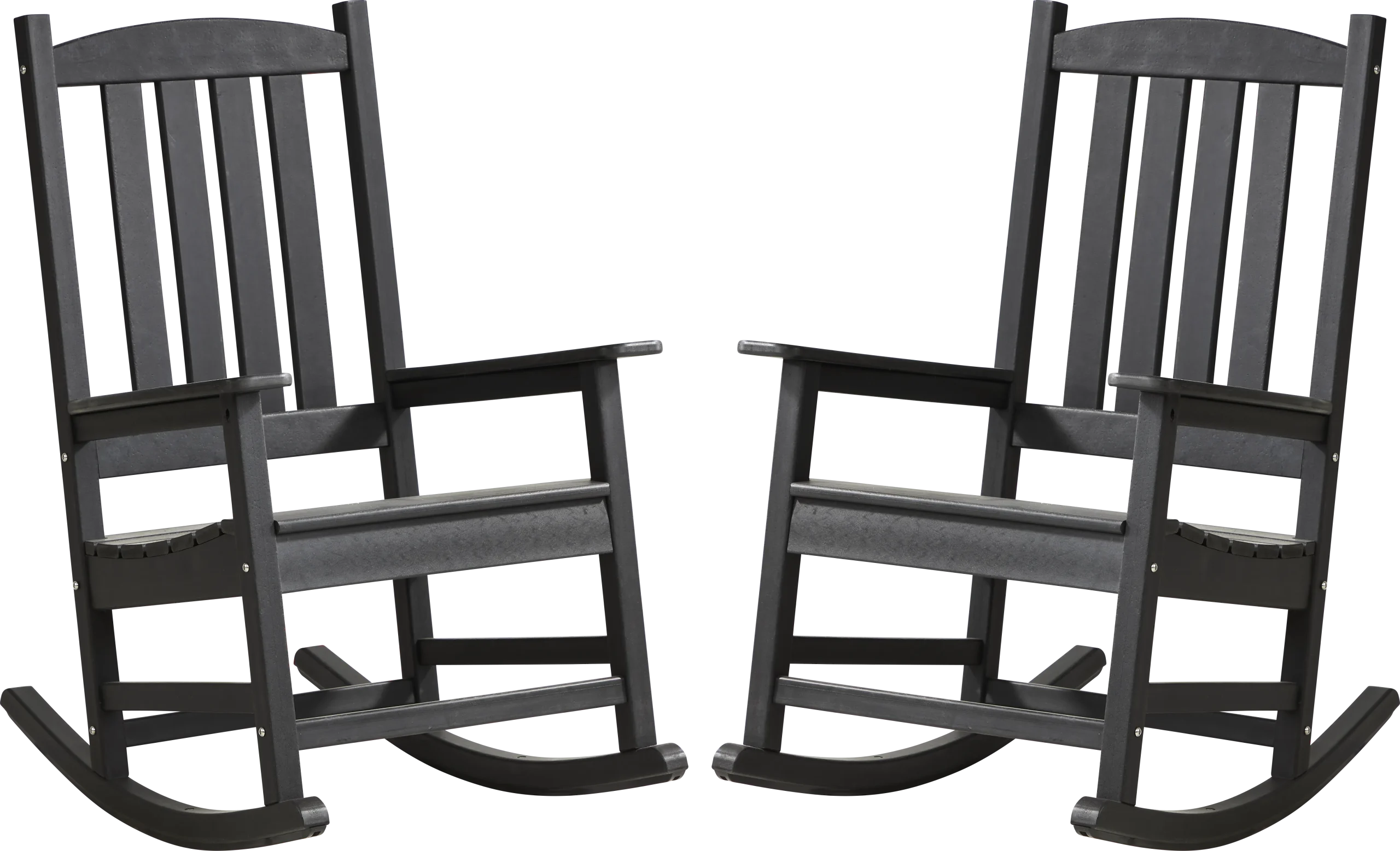 Brocky Black Outdoor Rocking Chair, Set of Two