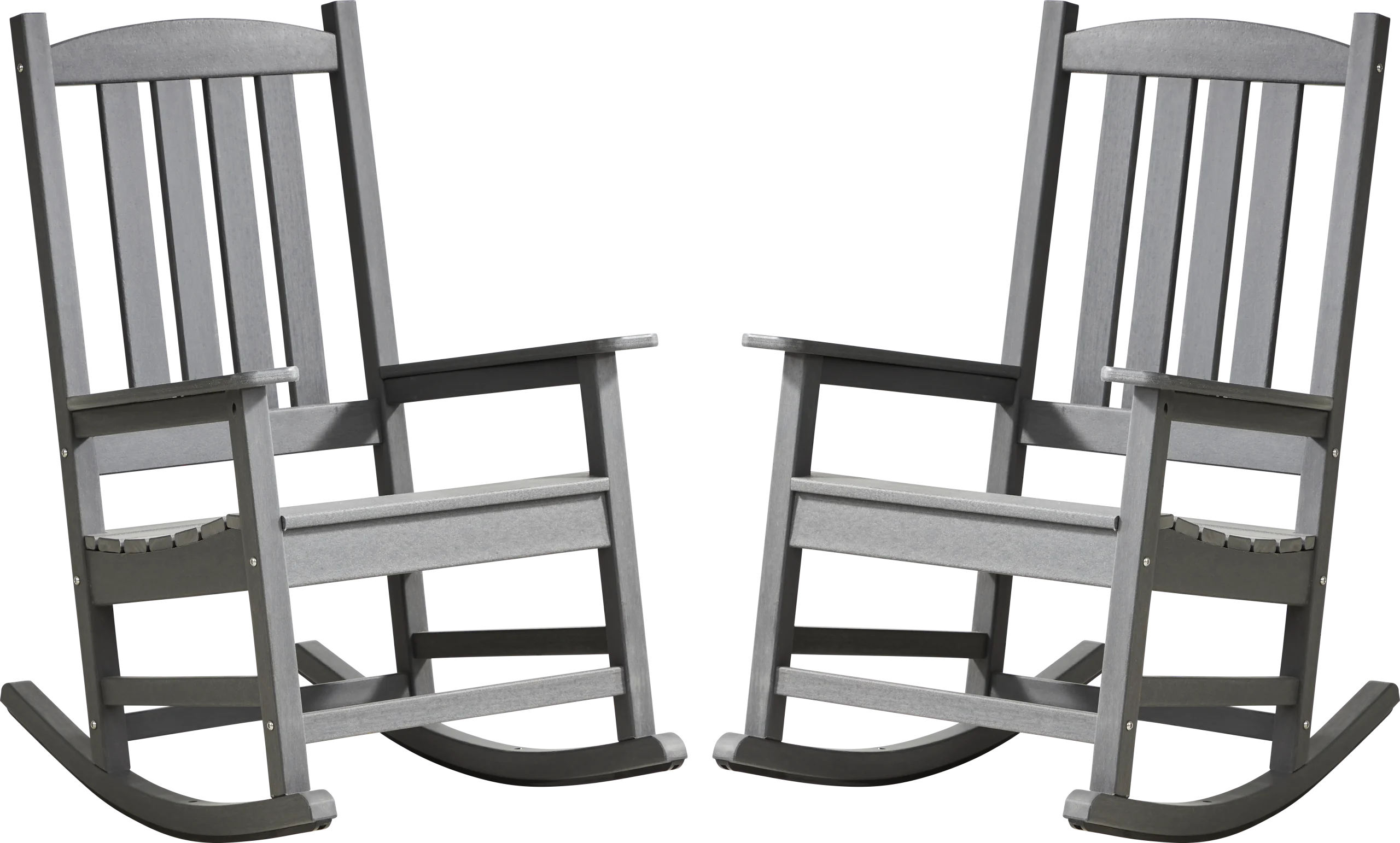 Brocky Gray Outdoor Rocking Chair, Set of Two