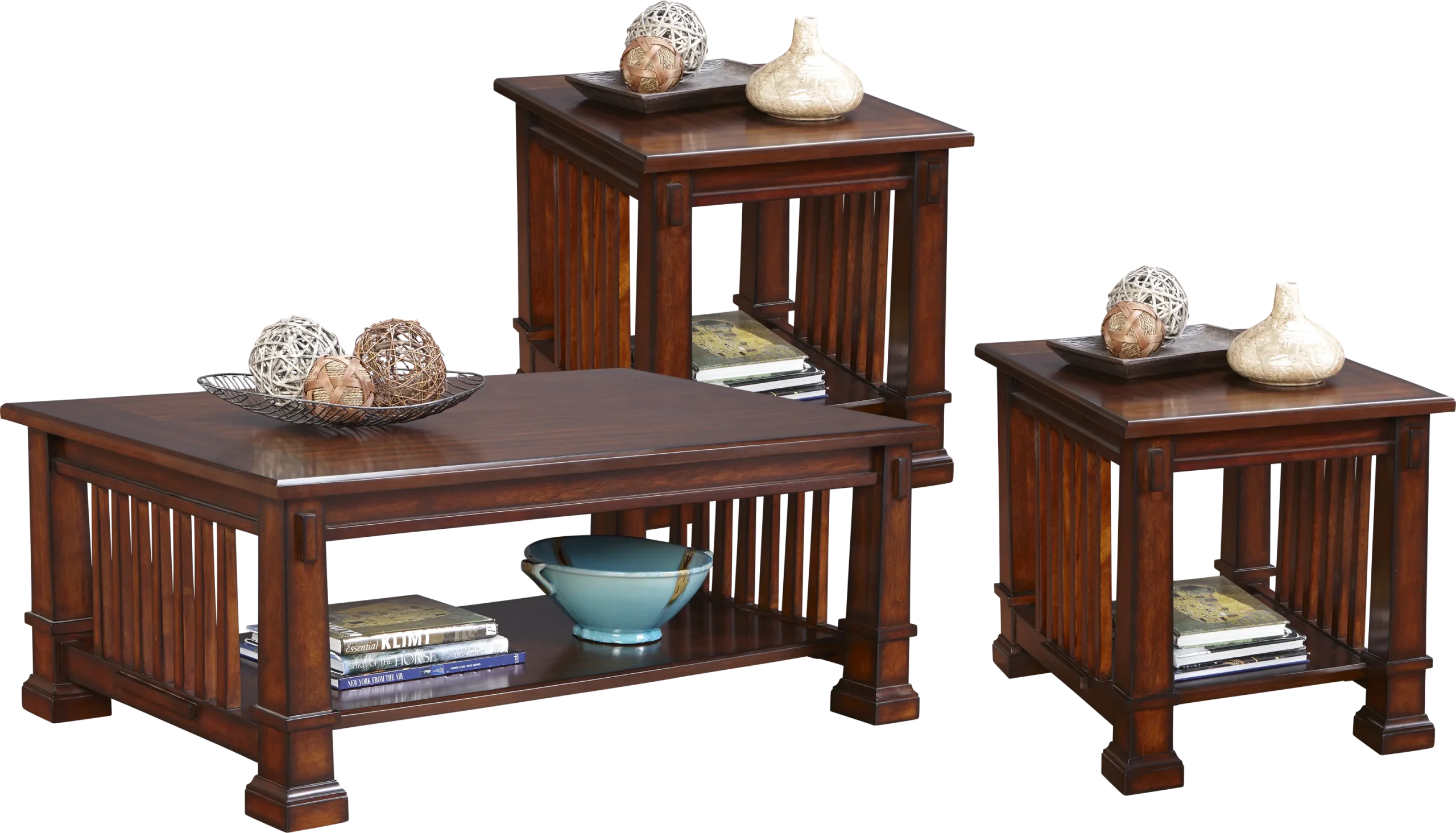 Clairfield Tobacco 3 Pc Table Set