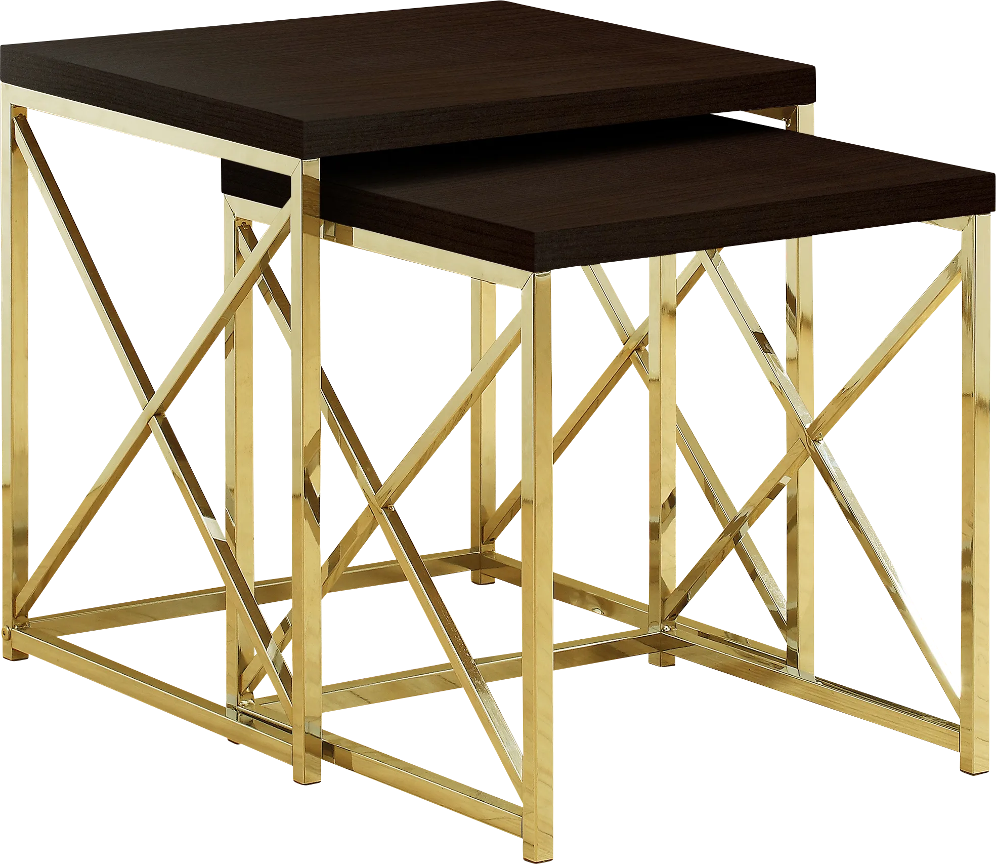 Brillock Gold Nesting Tables