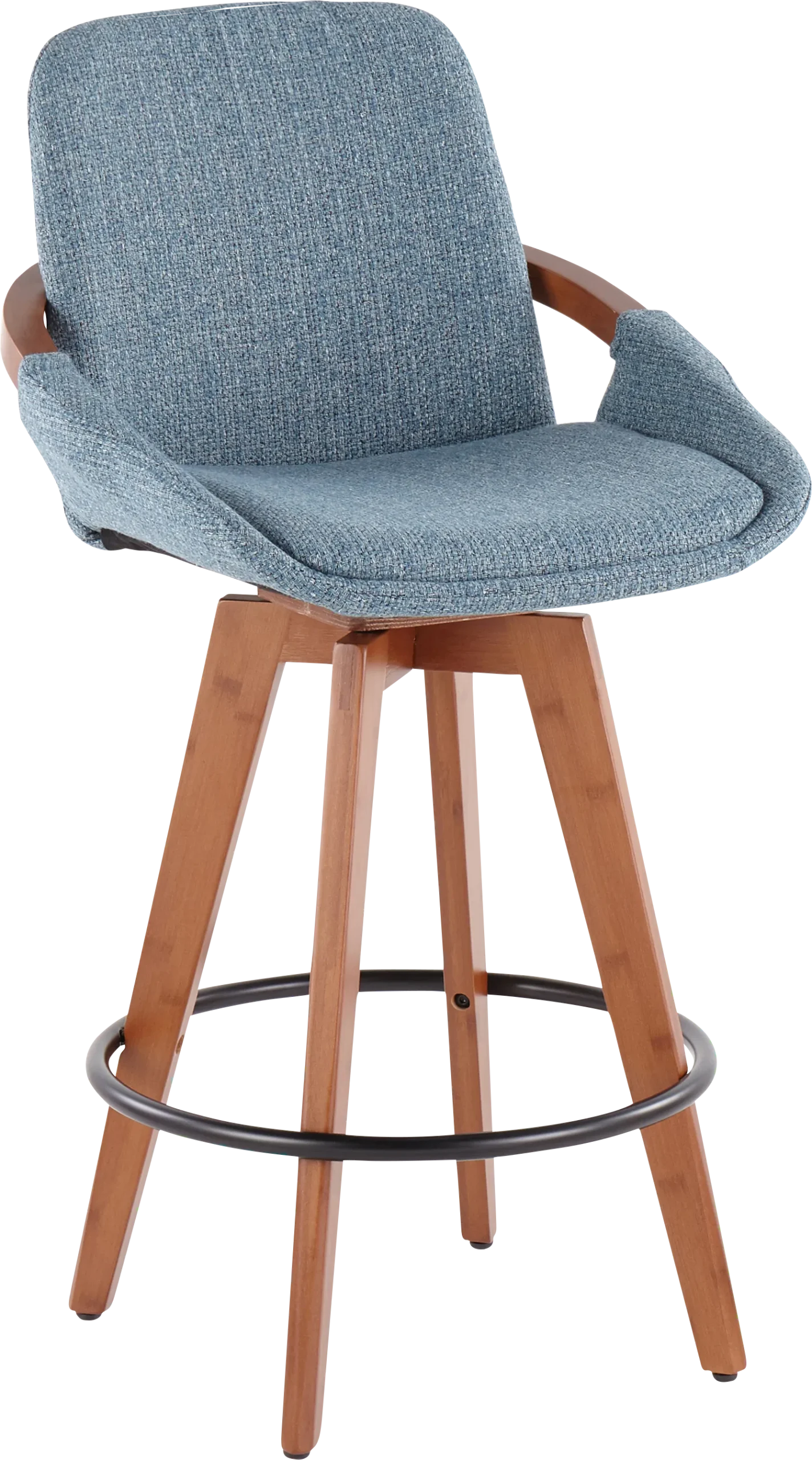 Daylilly Blue Counter Height Stool