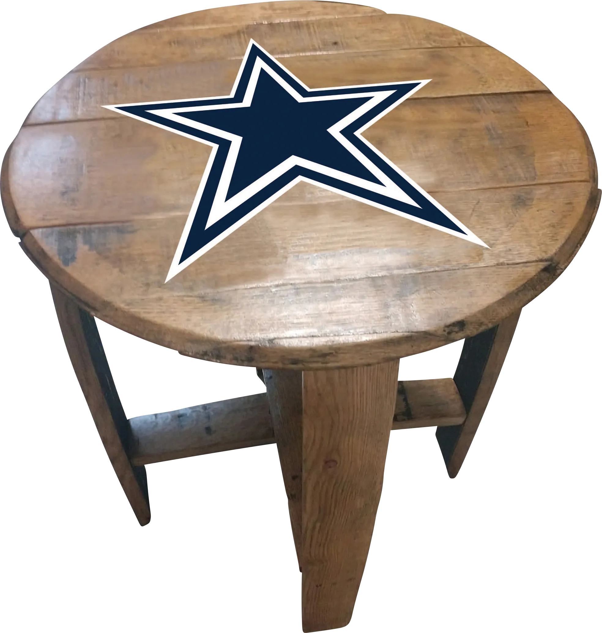 Big Team NFL Dallas Cowboys Brown End Table