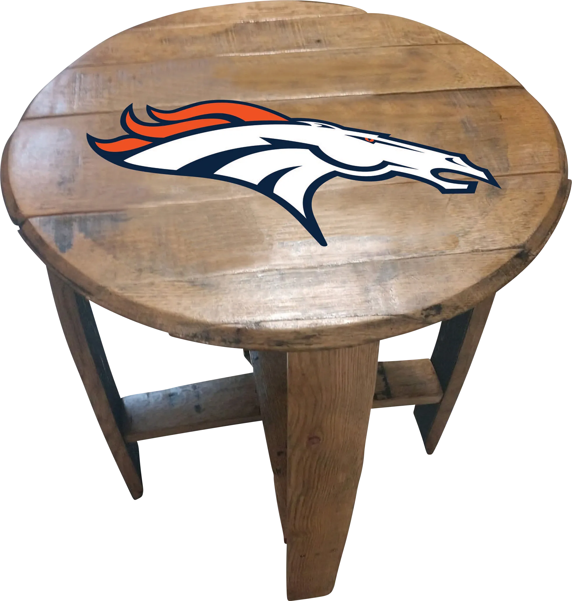 Big Team NFL Denver Broncos Brown End Table