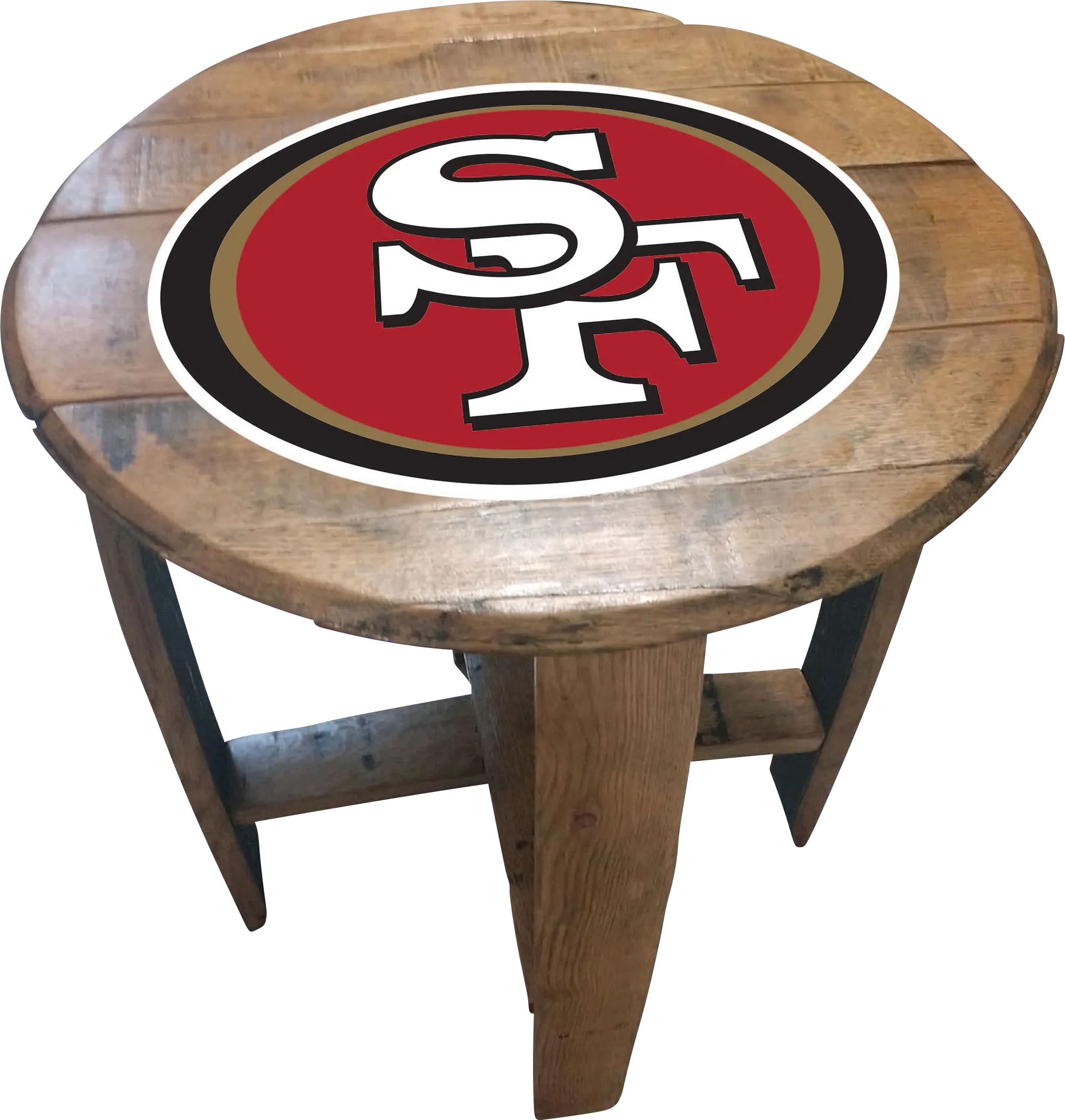Big Team NFL San Francisco 49ers Brown End Table