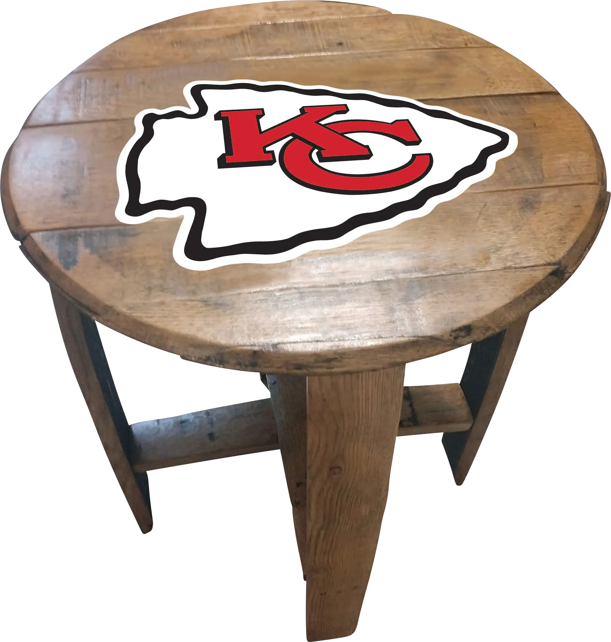 Big Team NFL Kansas City Chiefs Brown End Table