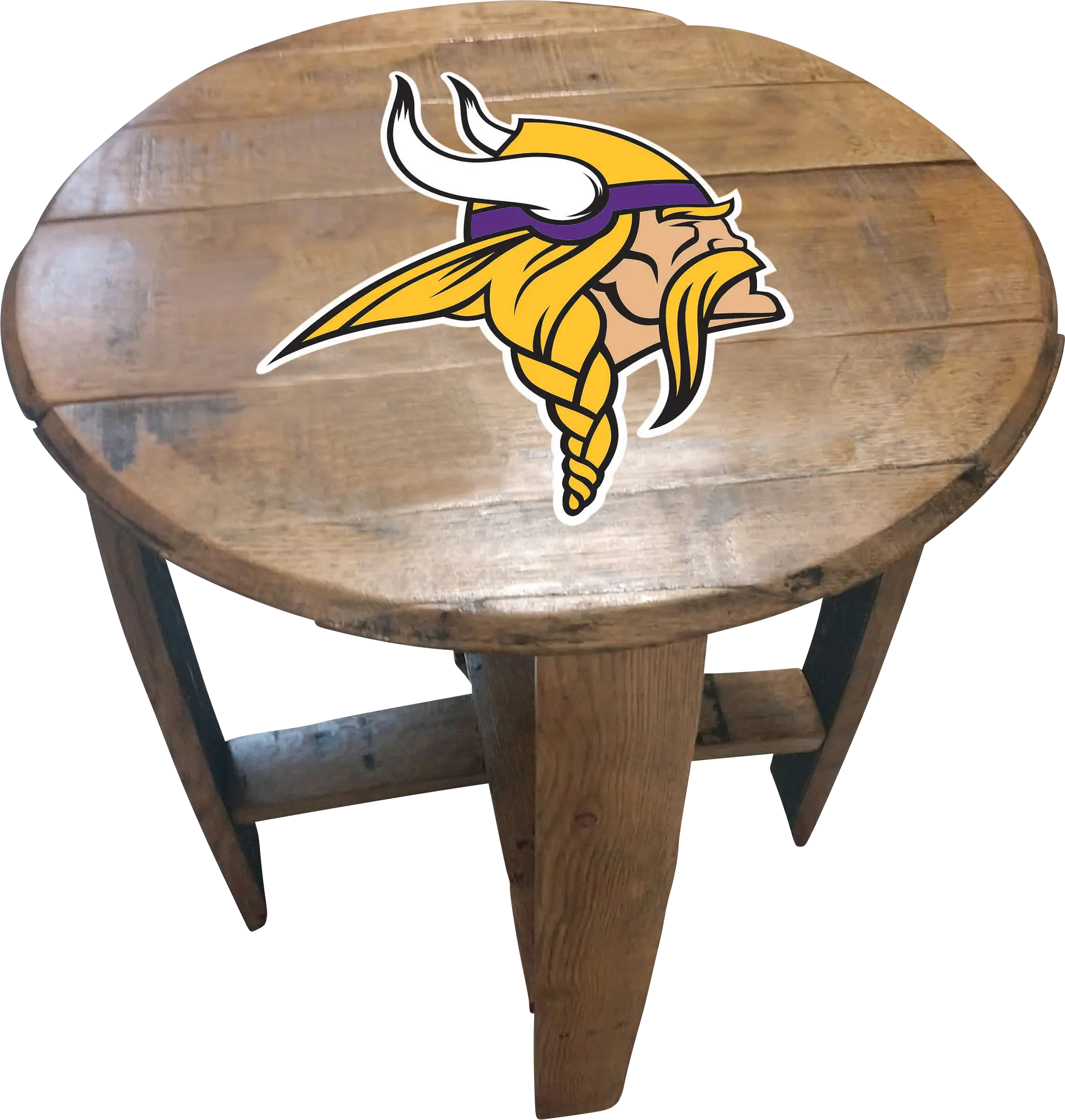 Big Team NFL Minnesota Vikings Brown End Table