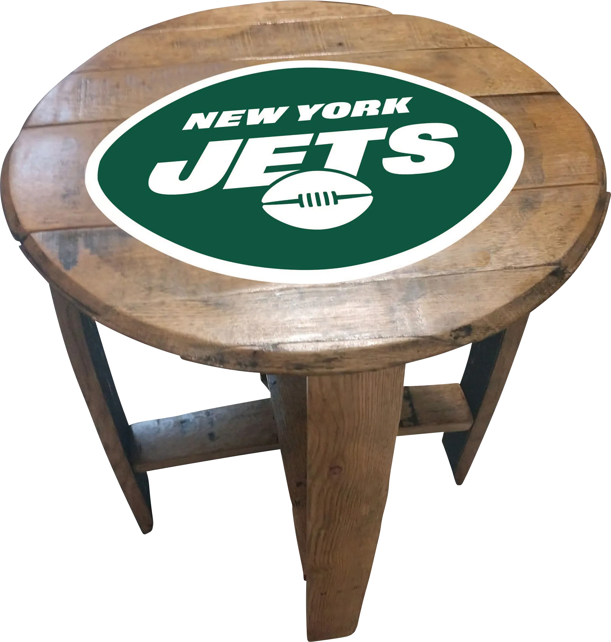 Big Team NFL New York Jets Brown End Table