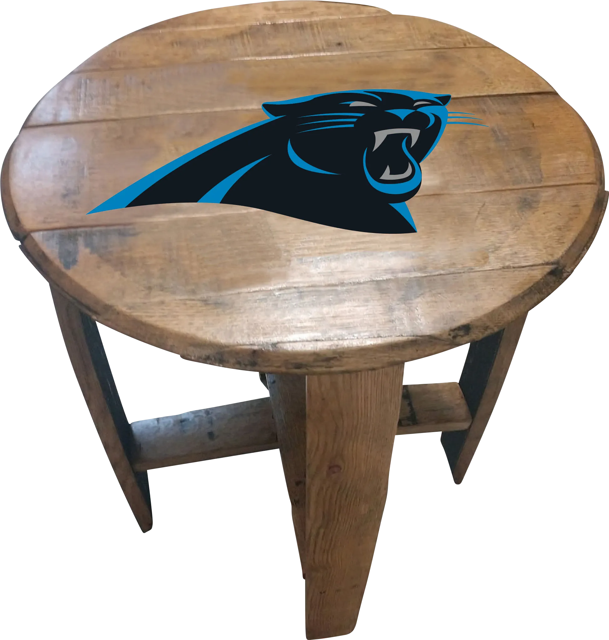 Big Team NFL Carolina Panthers Brown End Table