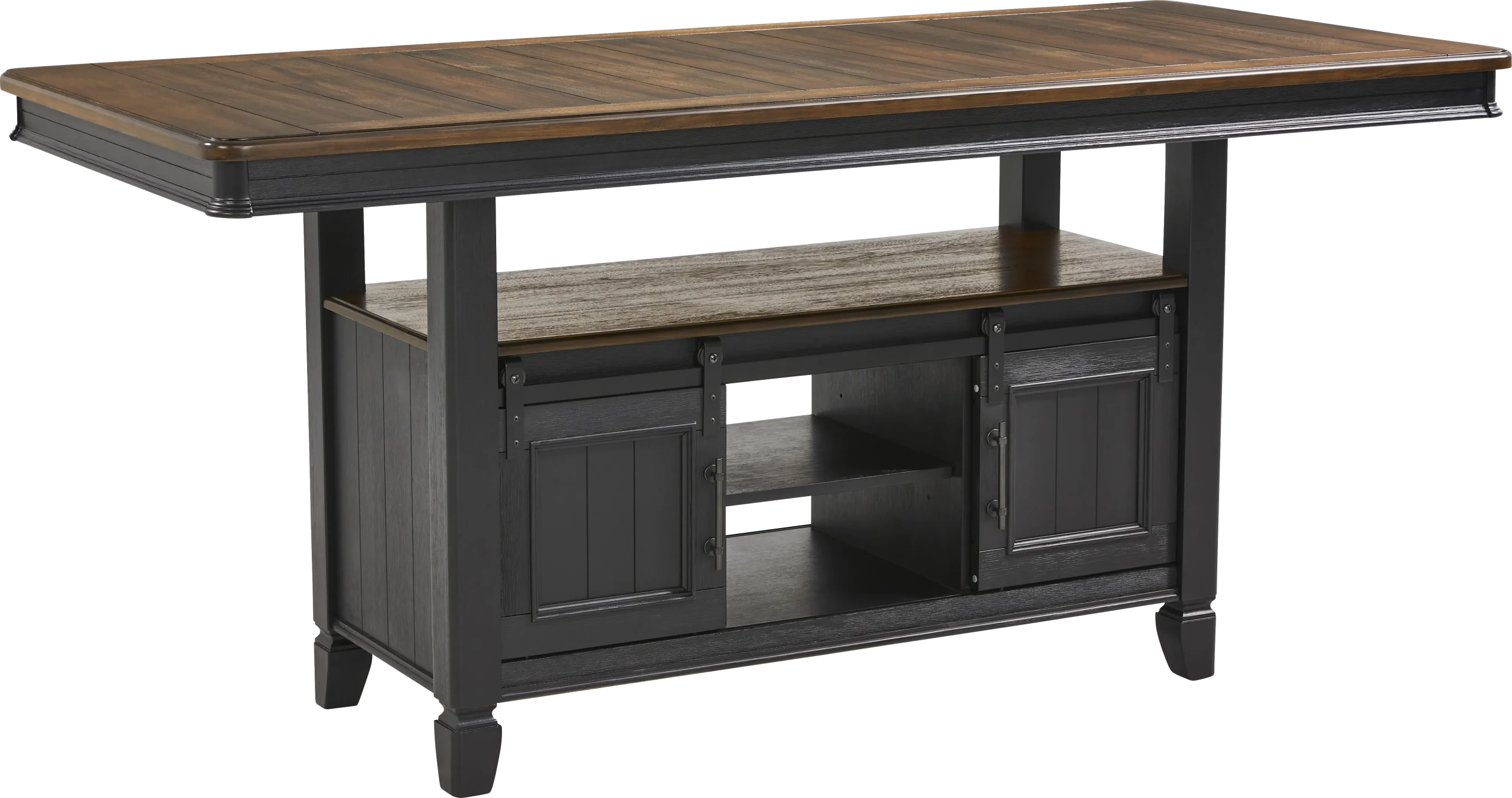 Country Lane Black Counter Height Storage Dining Table
