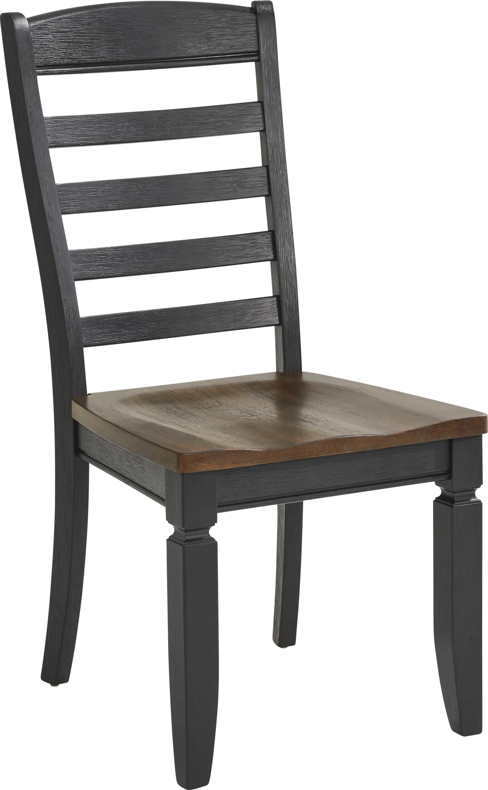Country Lane Black Ladder Back Side Chair