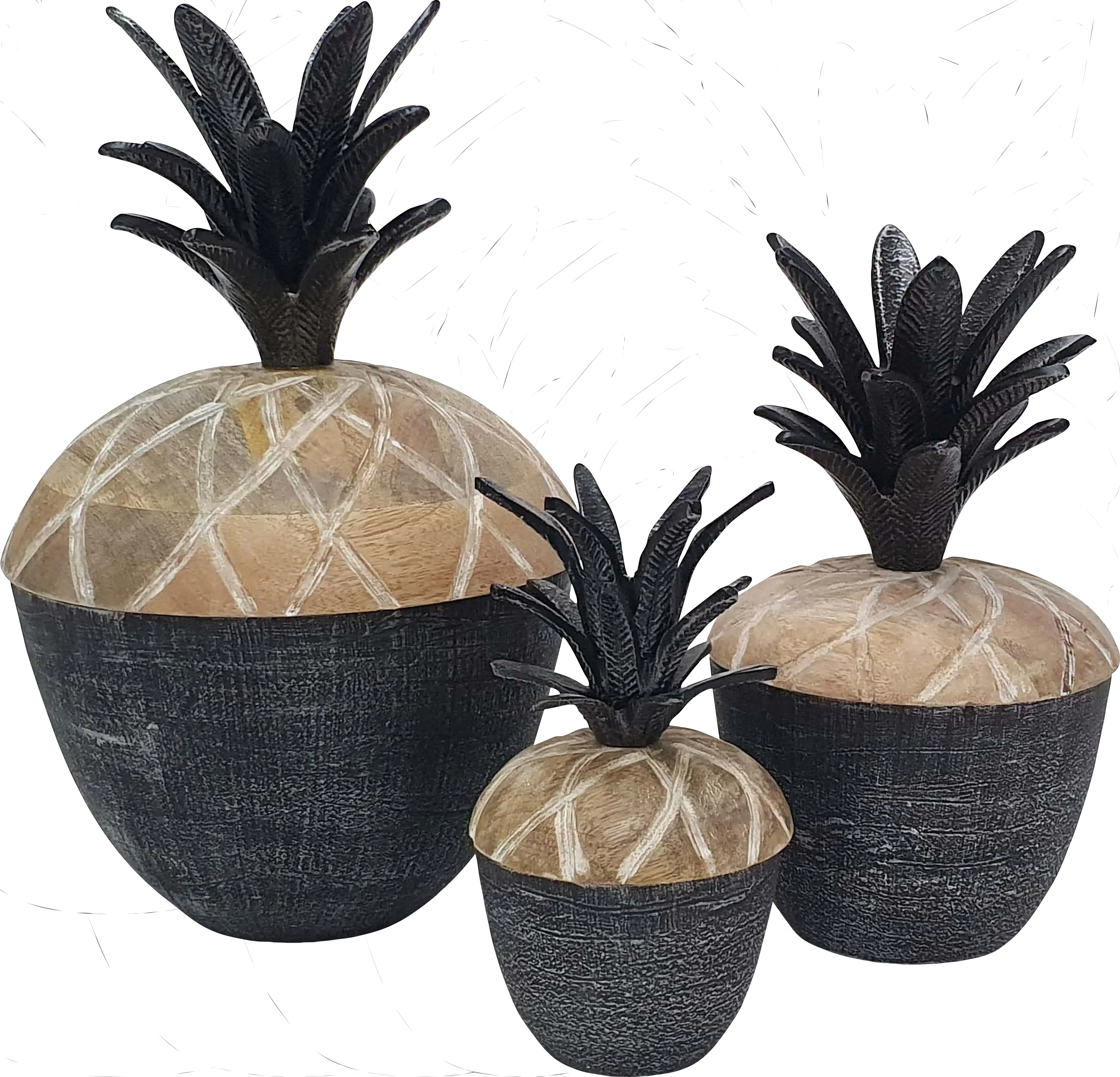 Chastanet Black Jar, Set of 3