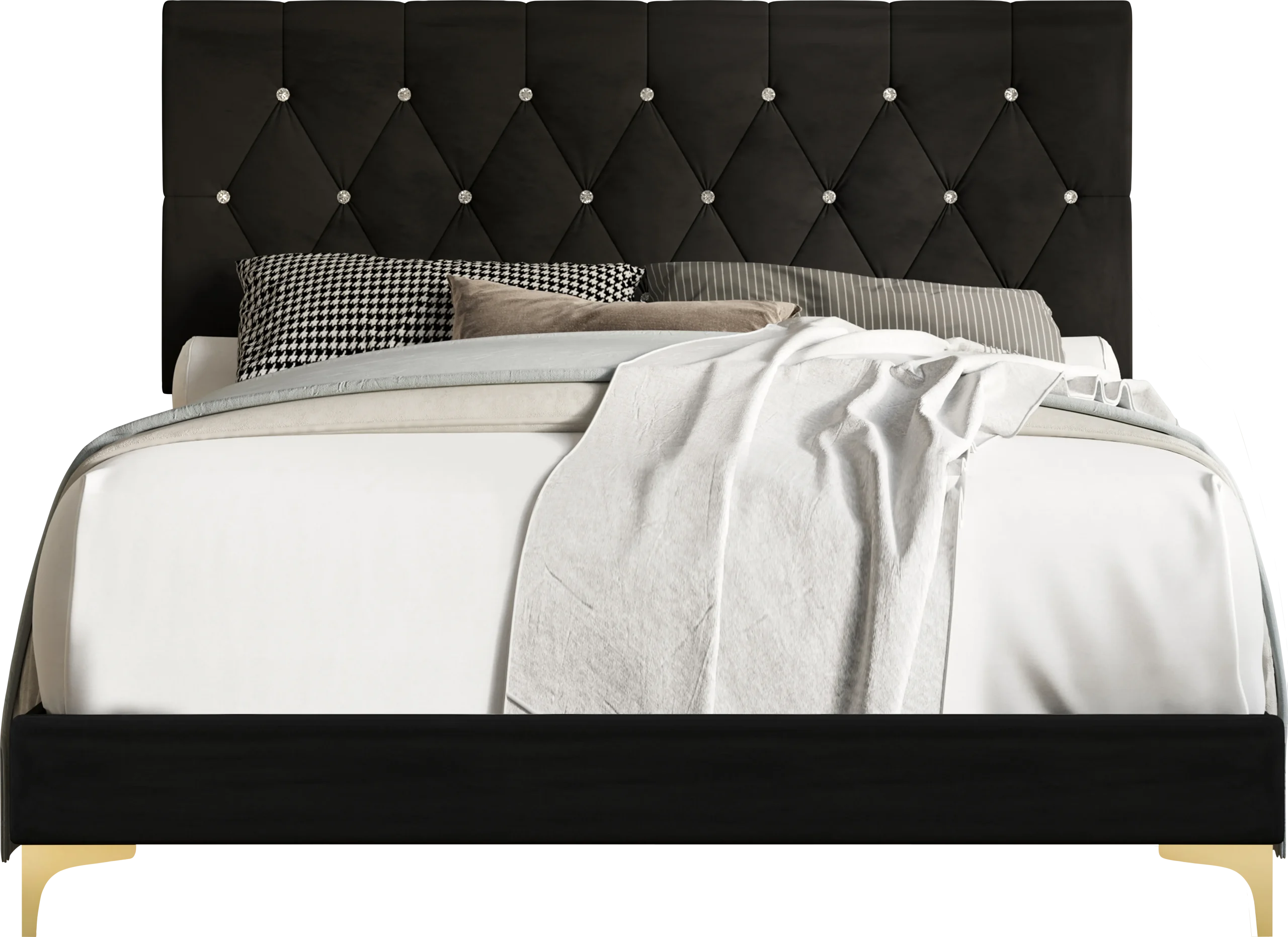 Bickley Black Queen Bed with Bench