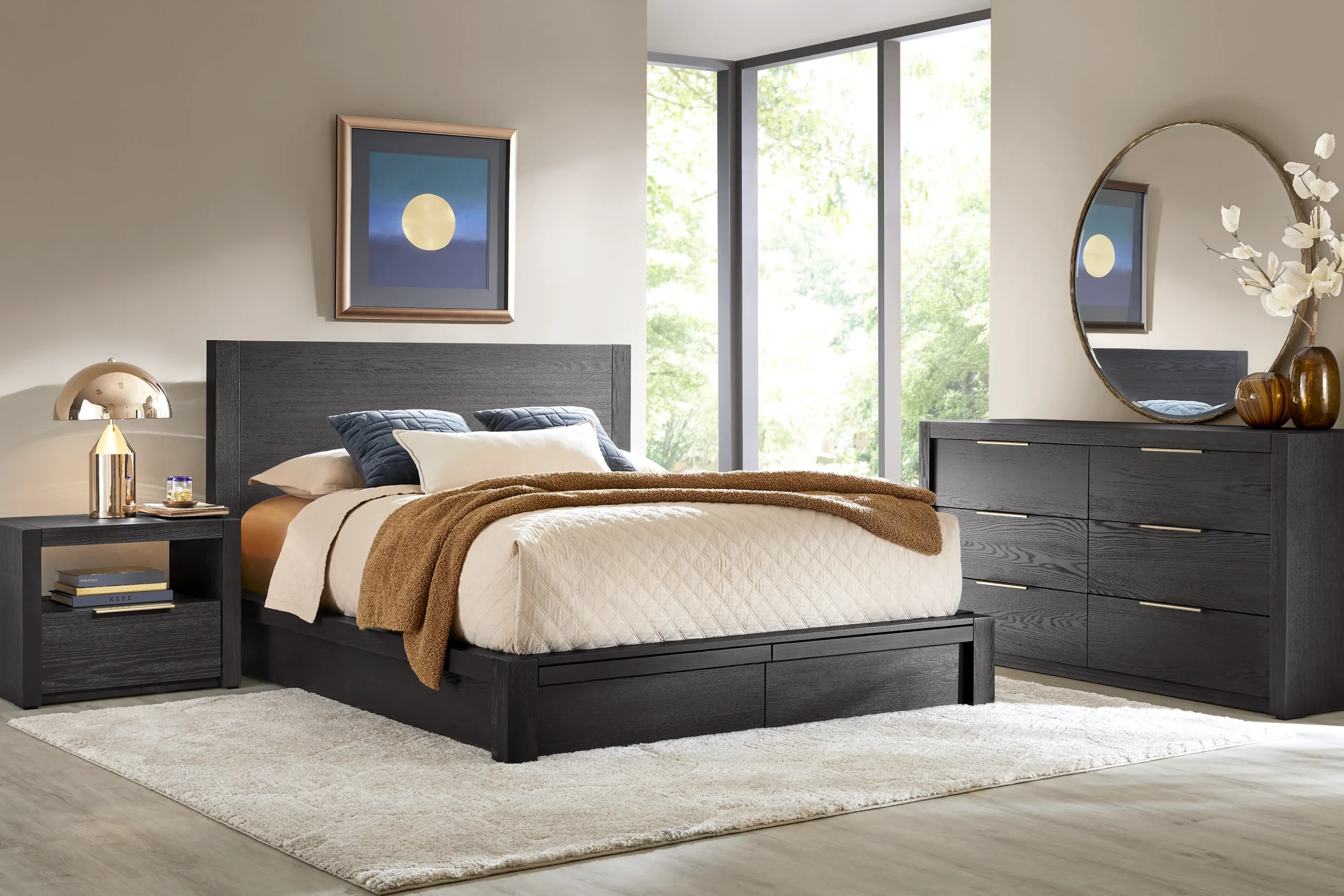 Easton Park Black 5 Pc King Storage Bedroom