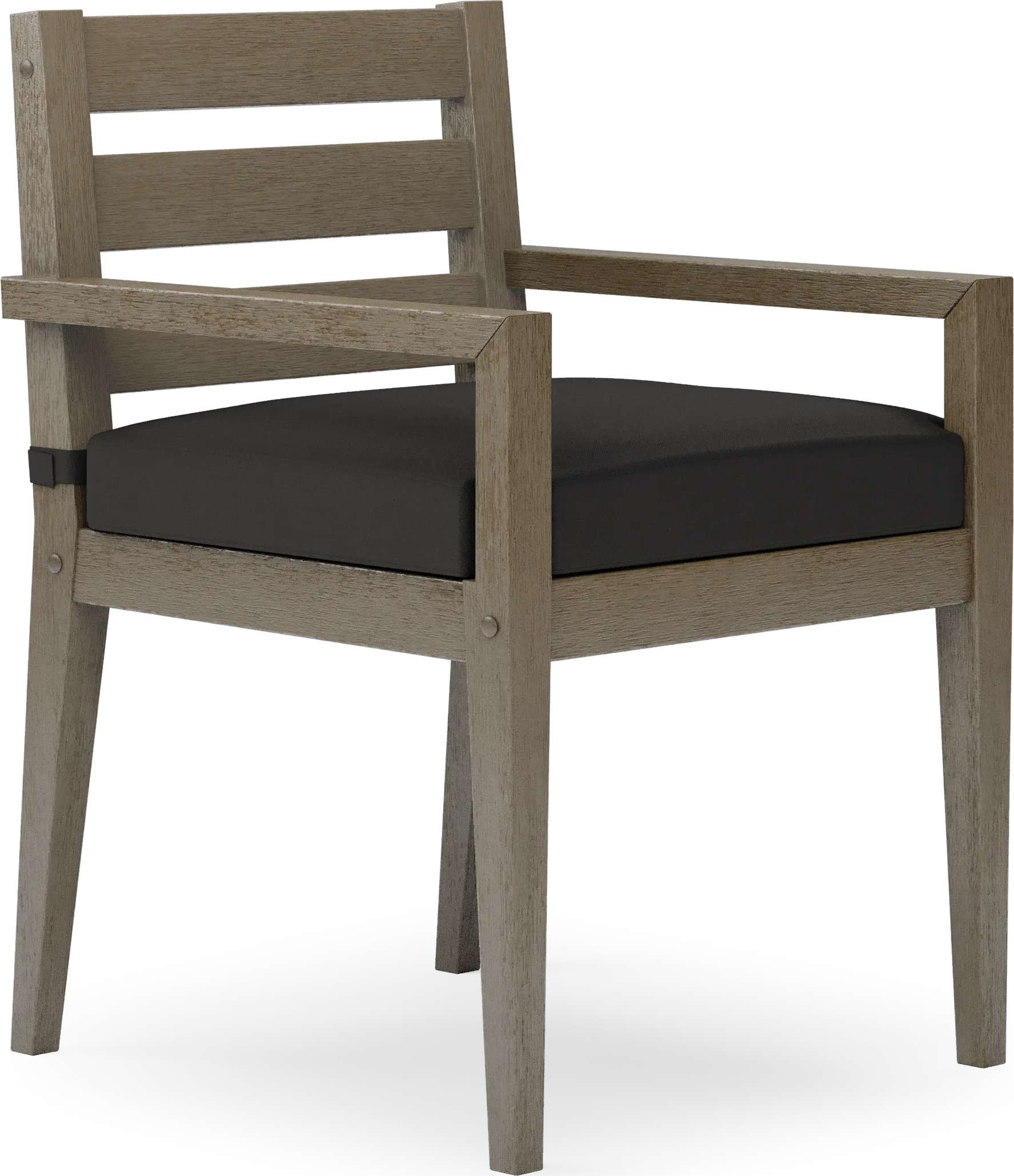 Lake Tahoe Gray Outdoor Arm Chair with Charcoal Cushion