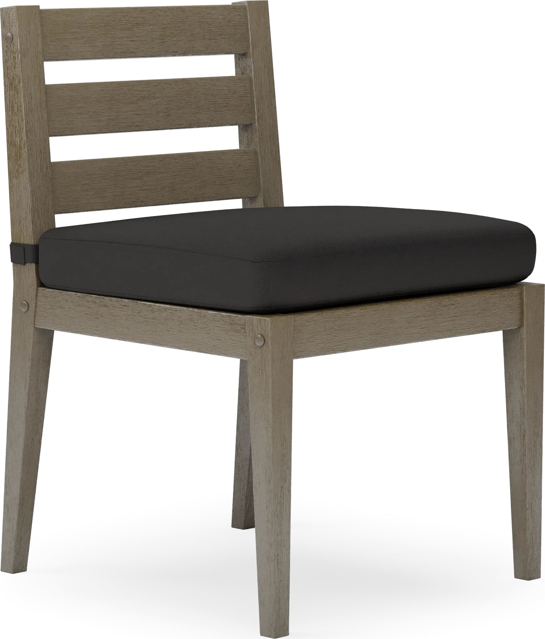 Lake Tahoe Gray Outdoor Side Chair with Charcoal Cushion
