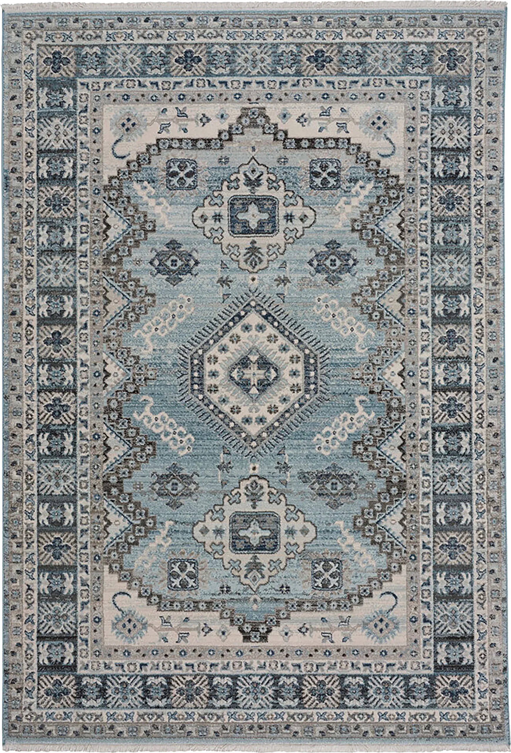 Biencona Blue 2'6 x 8' Runner Rug