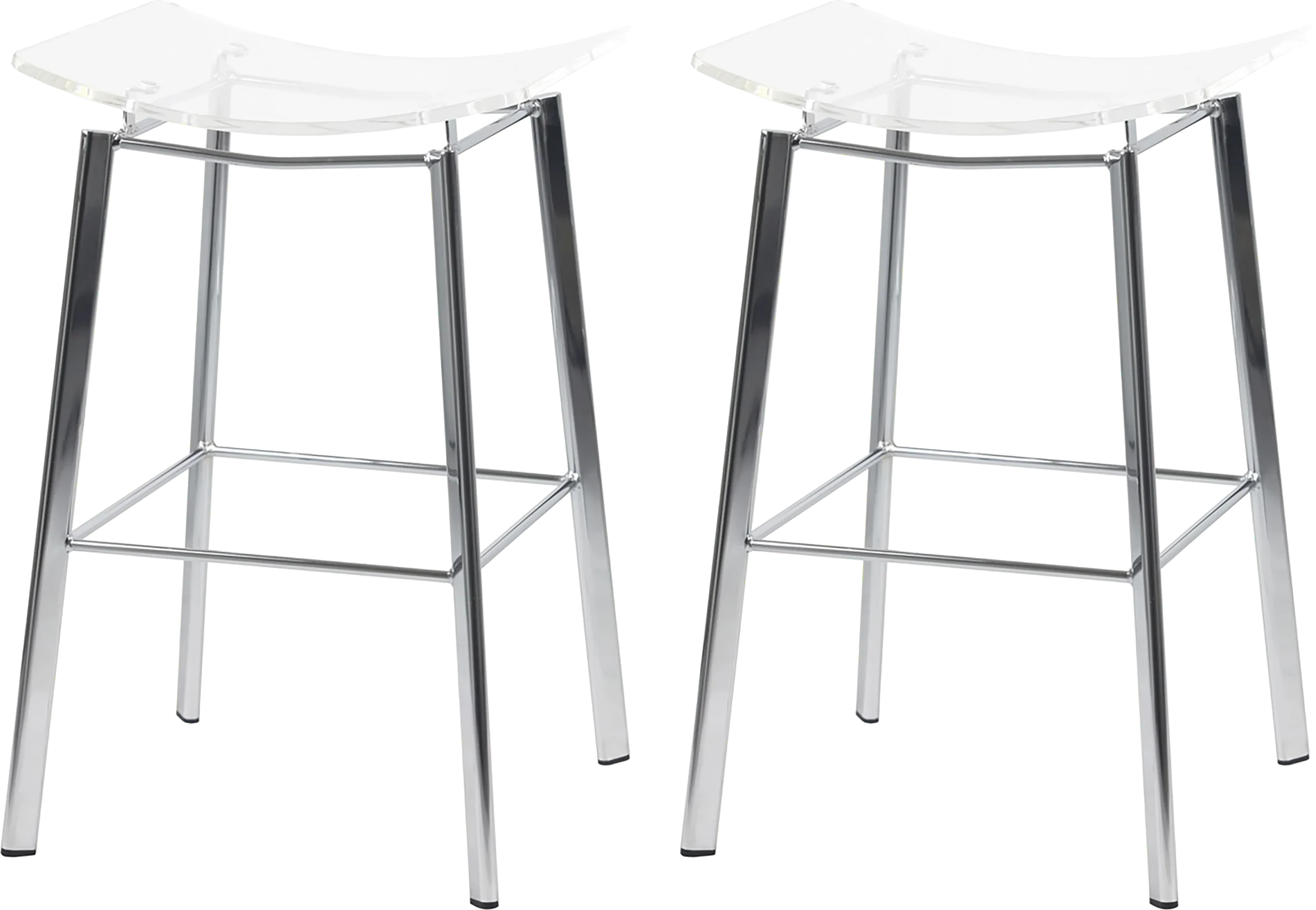 Belriban Chrome Bar Stool, Set of 2