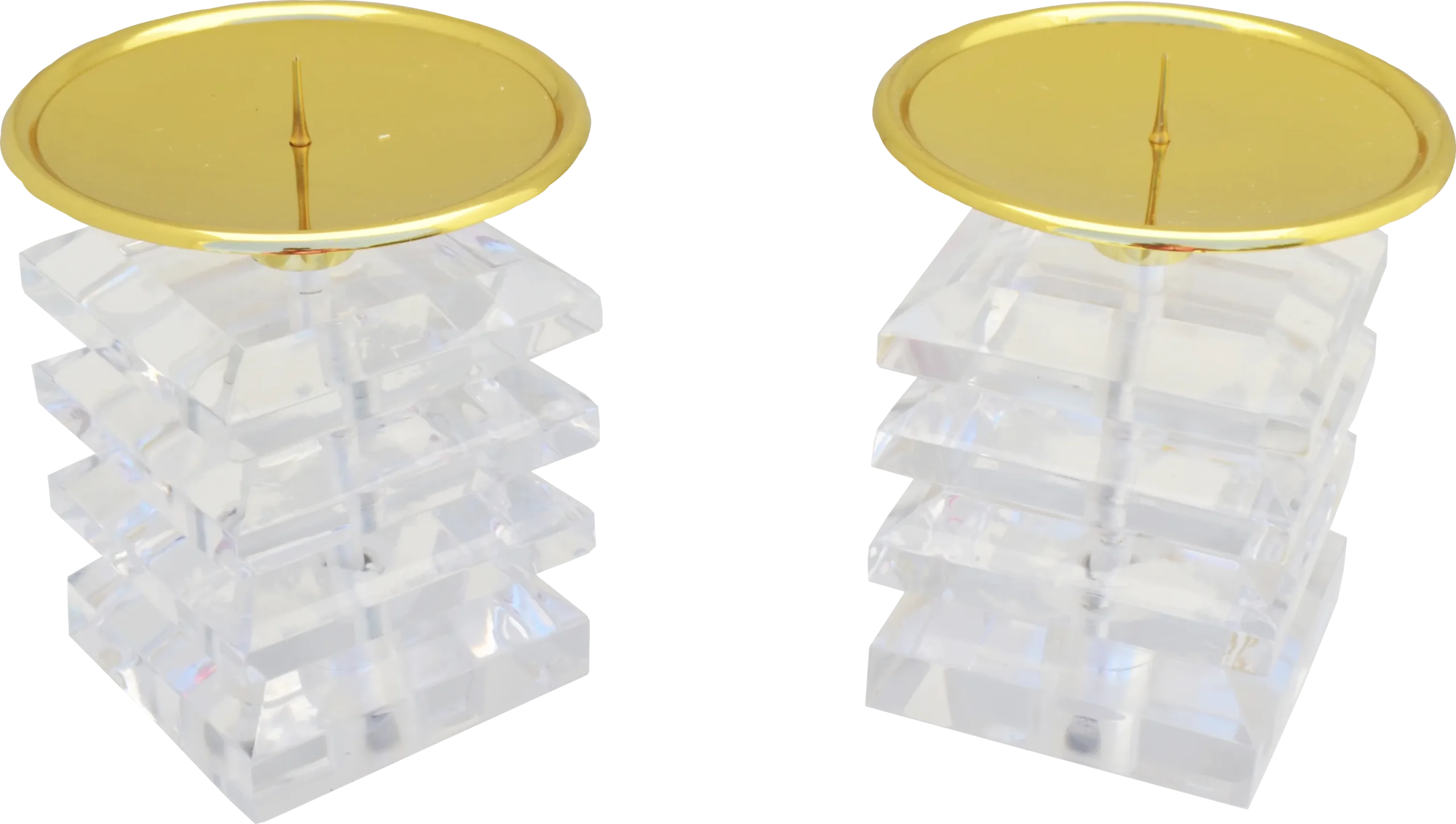 Chesterver Clear Candle Holder, Set of 2