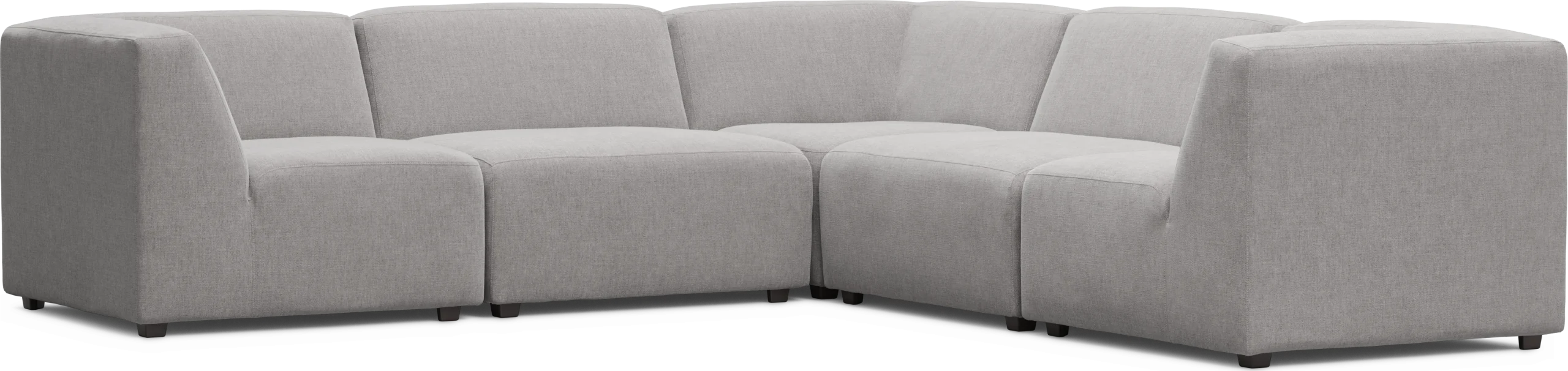 Calay 5 Pc Outdoor Sectional with Ash Slipcovers