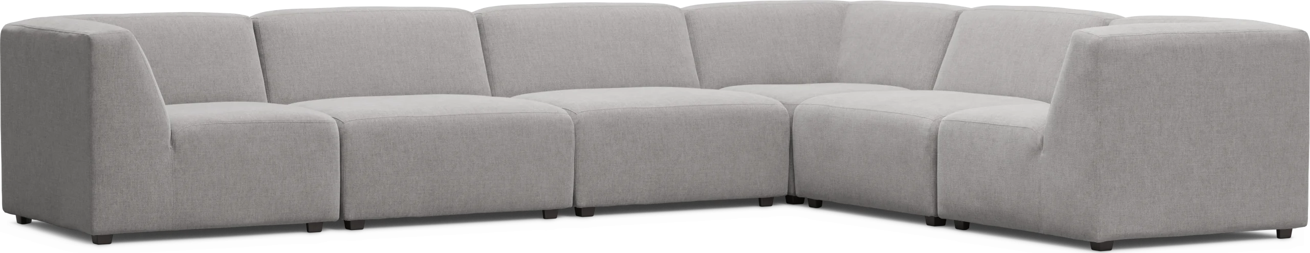 Calay 6 Pc Outdoor Sectional With Ash Slipcovers