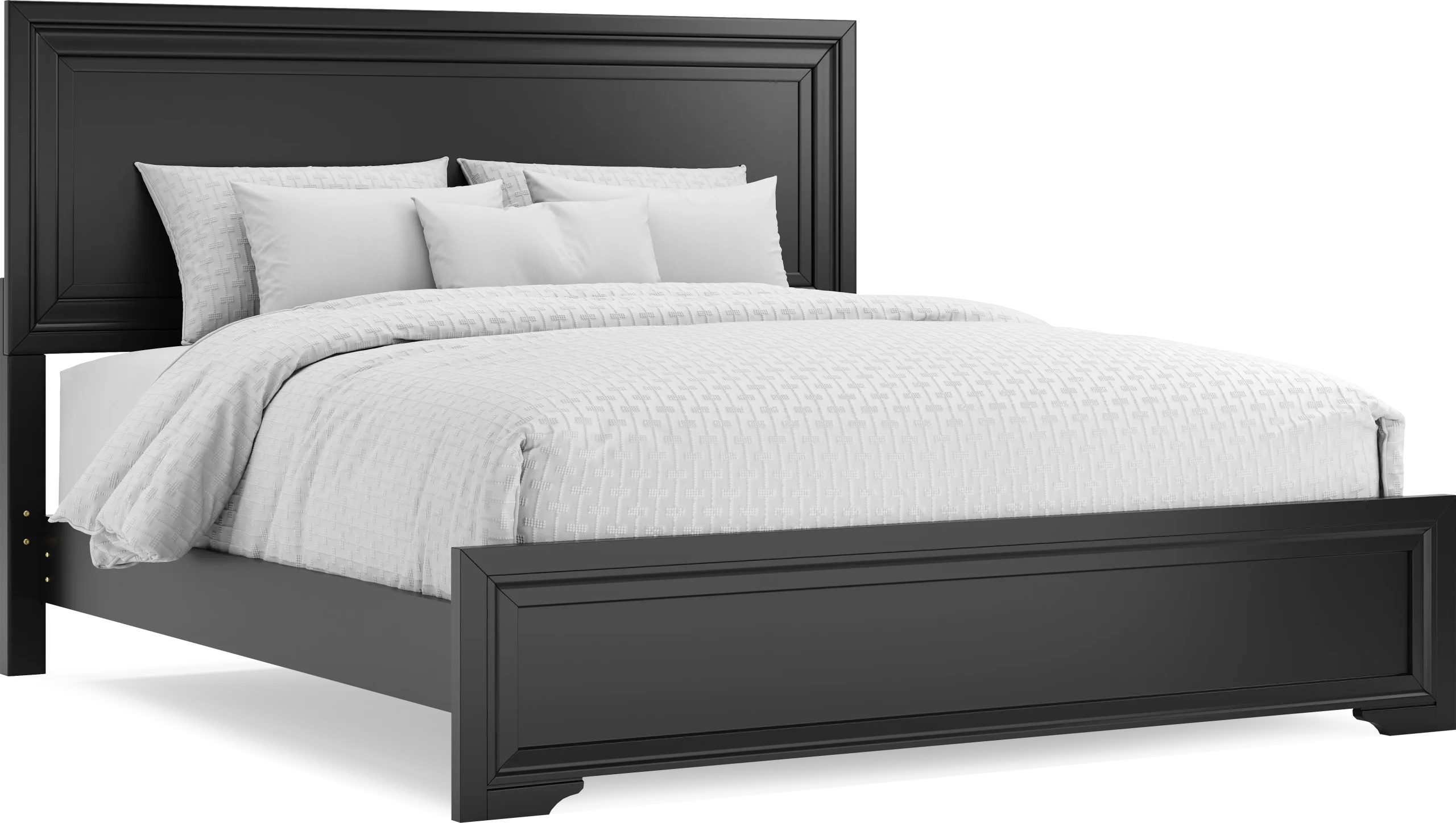 Belcourt Black 3 Pc King Panel Bed