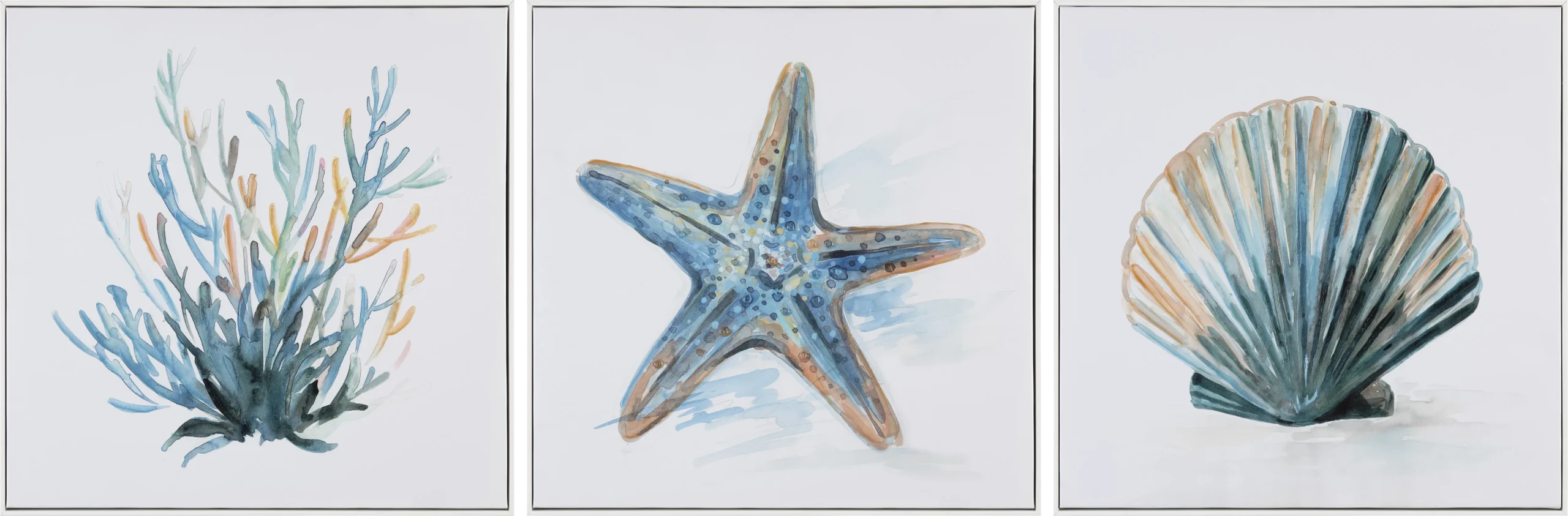 Delamaine Blue Artwork, Set of 3